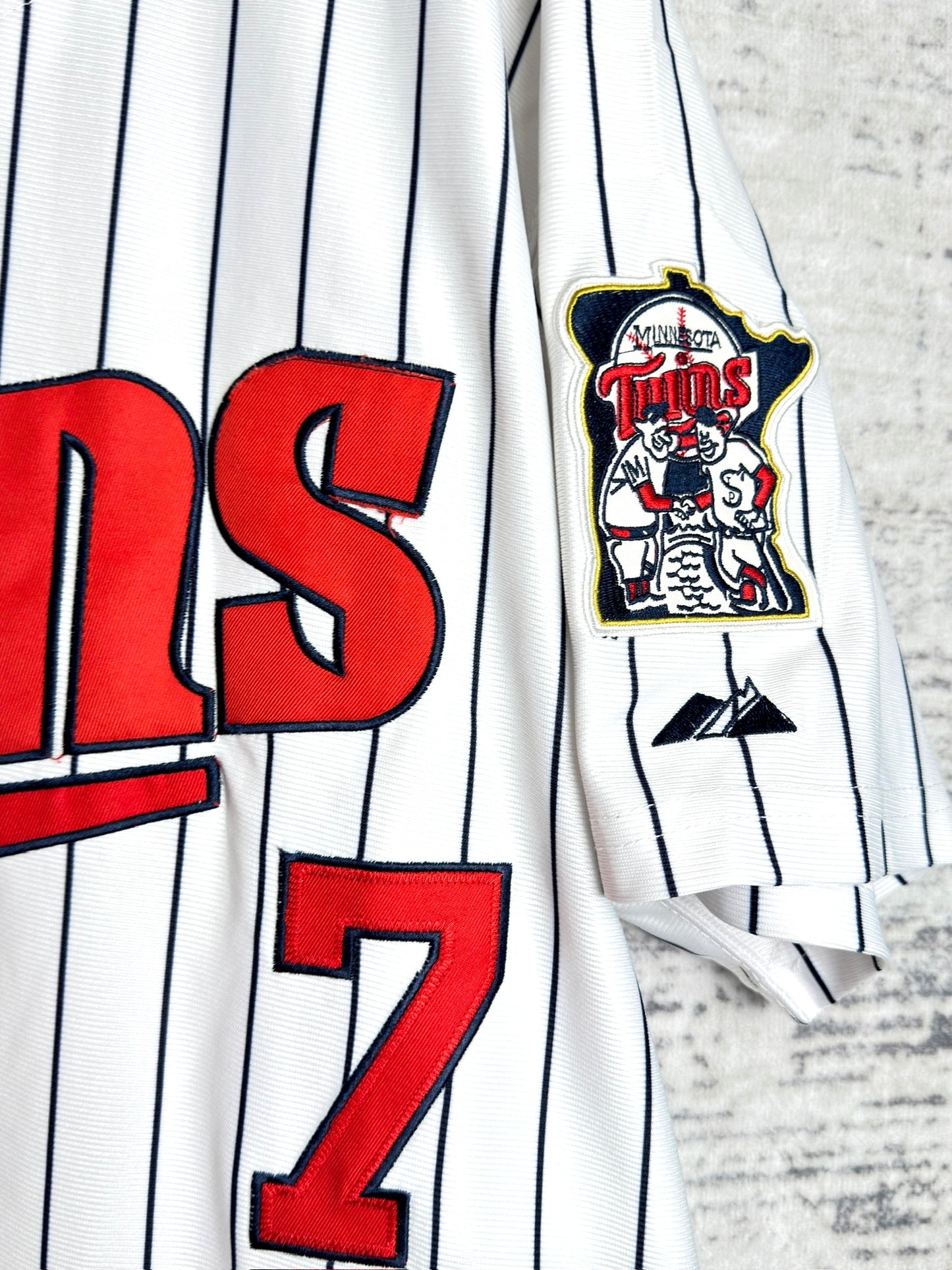 MAJESTIC MINNESOTA "JOE MAUER" 2010 MLB BASEBALL JERSEY SZ: 48/XL