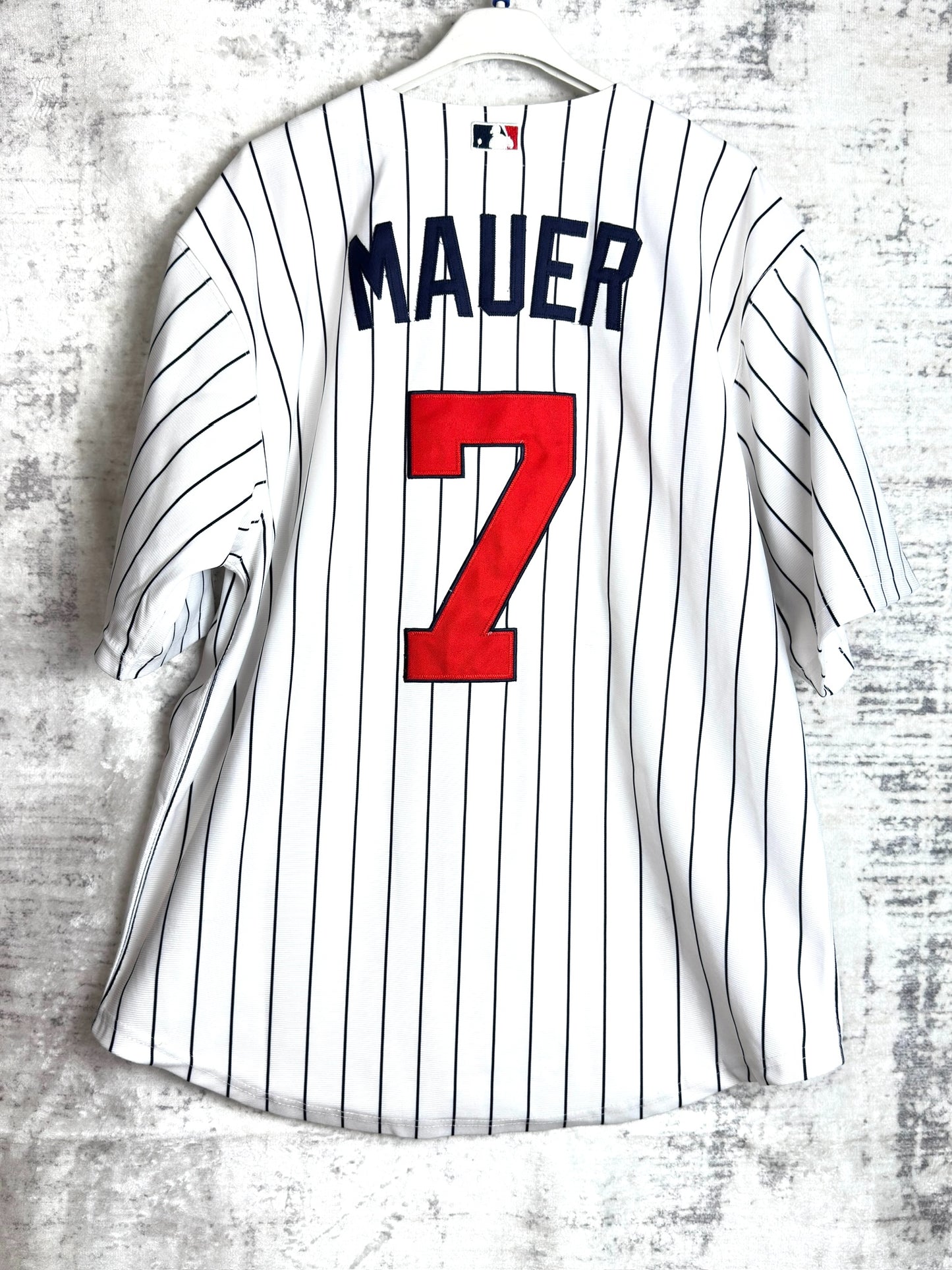 MAJESTIC MINNESOTA "JOE MAUER" 2010 MLB BASEBALL JERSEY SZ: 48/XL