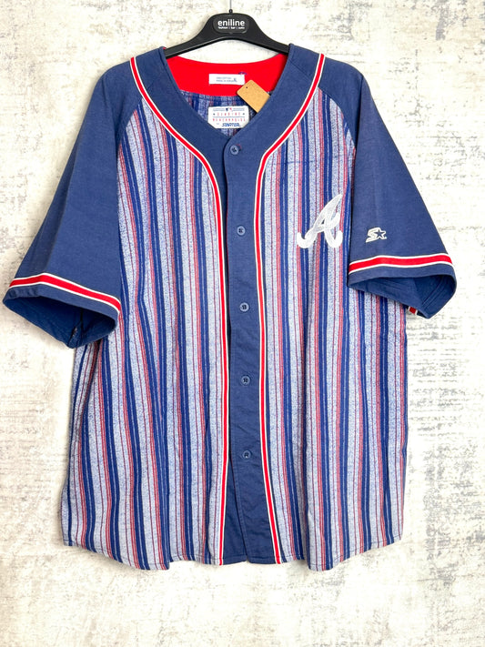 VINTAGE 90s STARTER ATLANTA BRAVES MLB BASEBALL JERSEY  SZ: XL