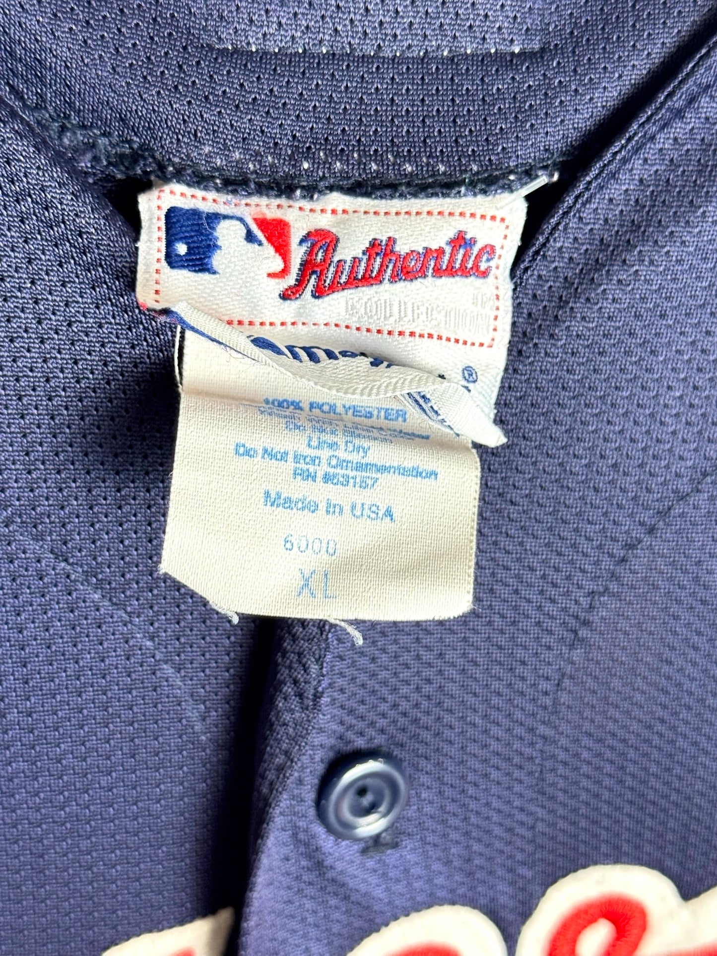 VINTAGE 90s MAJESTIC ATLANTA BRAVES MLB BASEBALL JERSEY SZ: XL