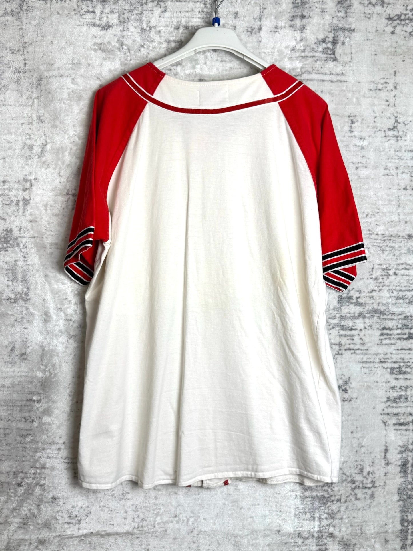 VINTAGE 90s KAROSS CHICAGO BULLS NBA BASEBALL JERSEY SZ: M