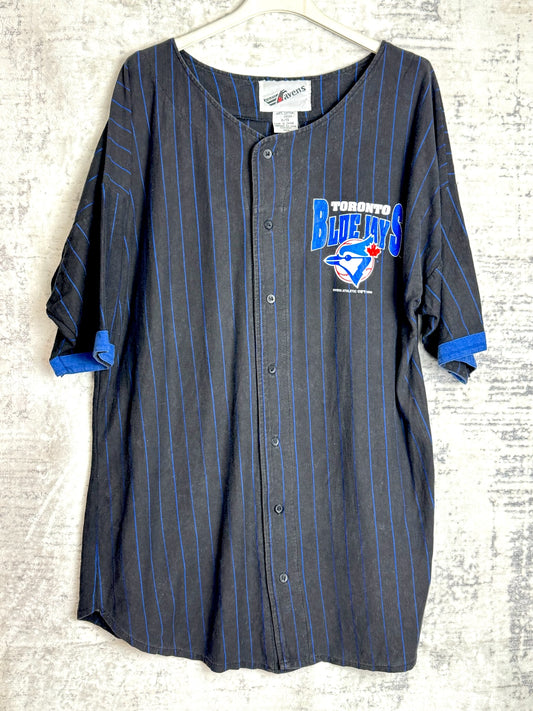VINTAGE 1995 ATHLETIC RAVENS TORONTO BLUE JAYS MLB BASEBALL JERSEY SZ: XL