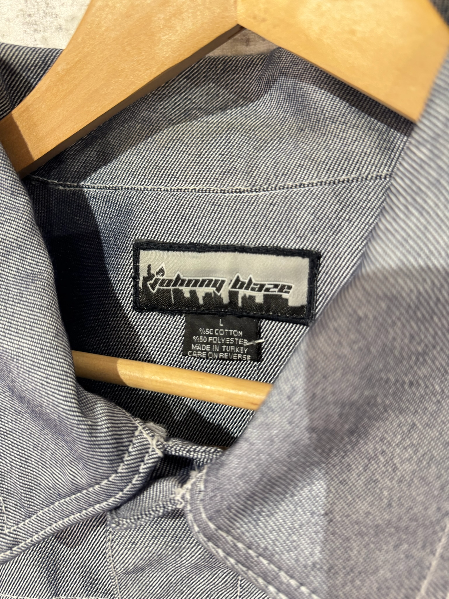 Y2K JOHNNY BLAZE "EAGLE" DENIM JACKET  SZ: L