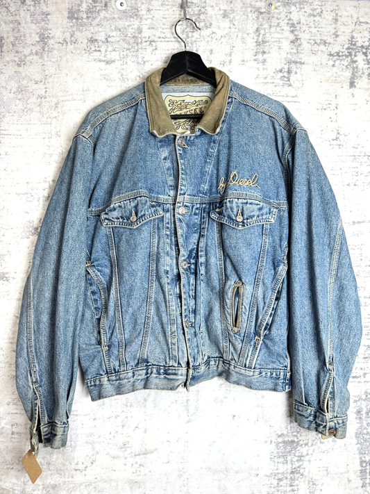 VINTAG 90s DIESEL "BASIC LINE/STARS SERIES" DENIM JACKET  SZ: M
