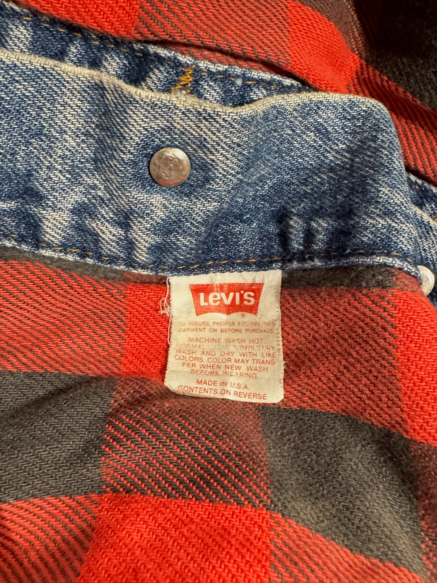 VINTAGE LEVI'S "ACID WASH" DENIM JACKET SZ: XL