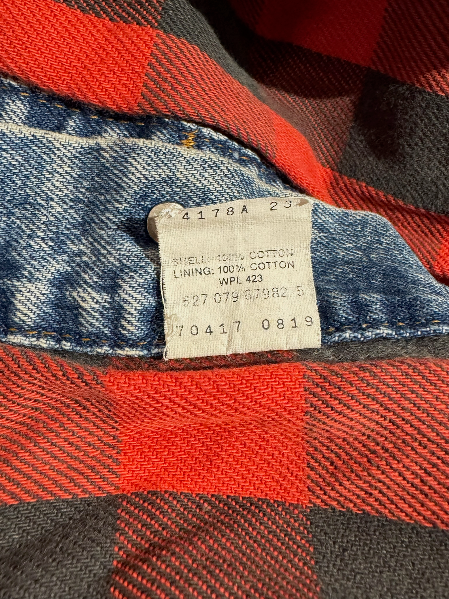 VINTAGE LEVI'S "ACID WASH" DENIM JACKET SZ: XL