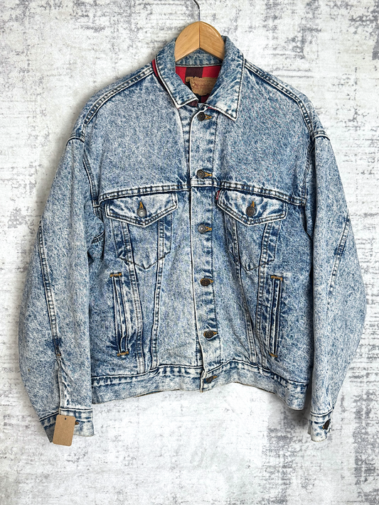 VINTAGE LEVI'S "ACID WASH" DENIM JACKET SZ: S