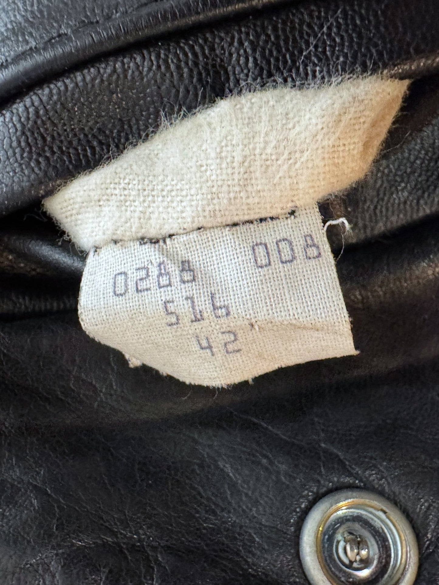 VINTAGE 80s SCHOTT N.Y.C 516 PERFECTO JACKET SZ: 42
