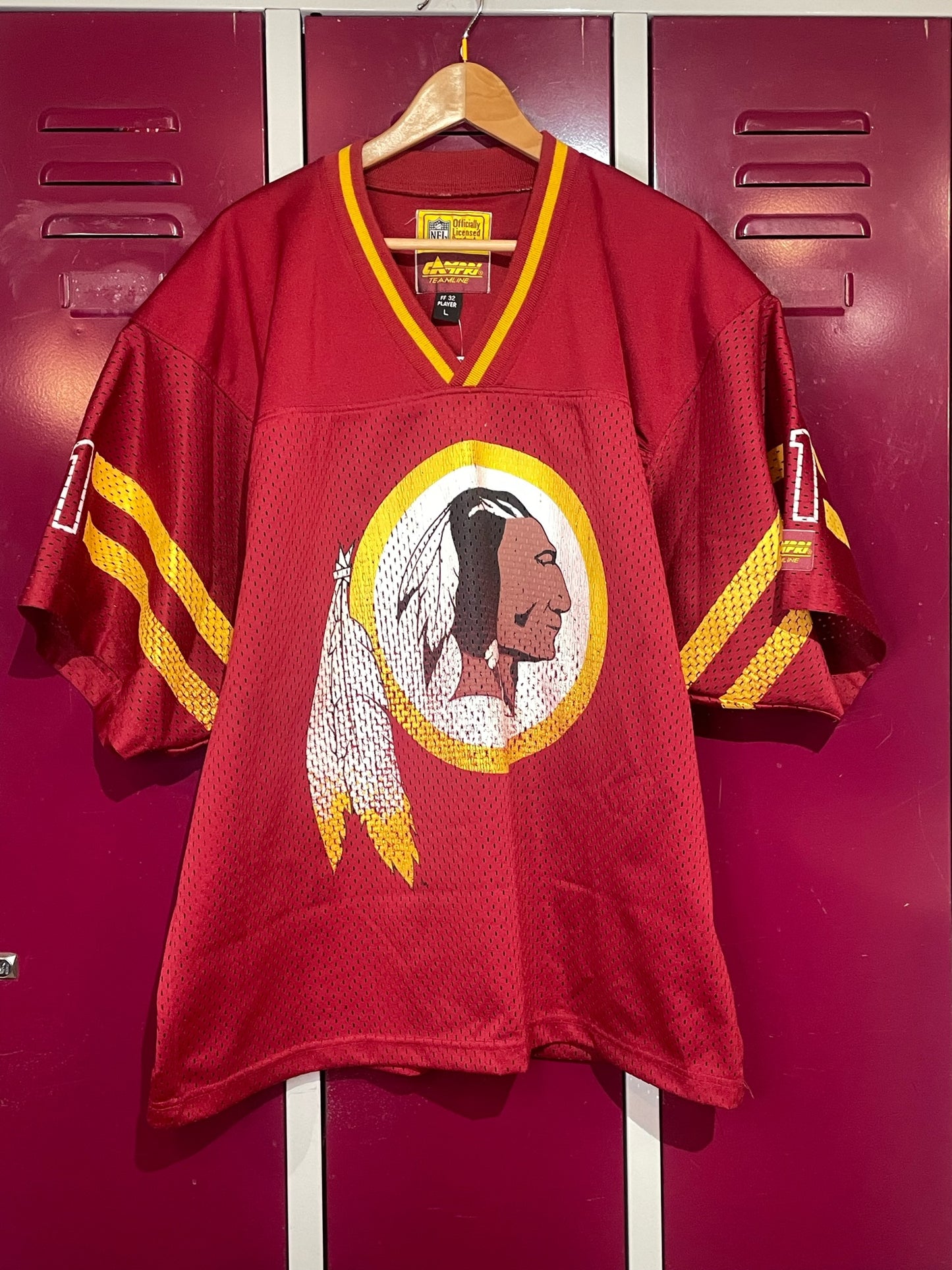 VINTAGE 1991 CAMPRI TEAMLINE WASHINGTON REDSKINS "81" NFL JERSEY SZ: L