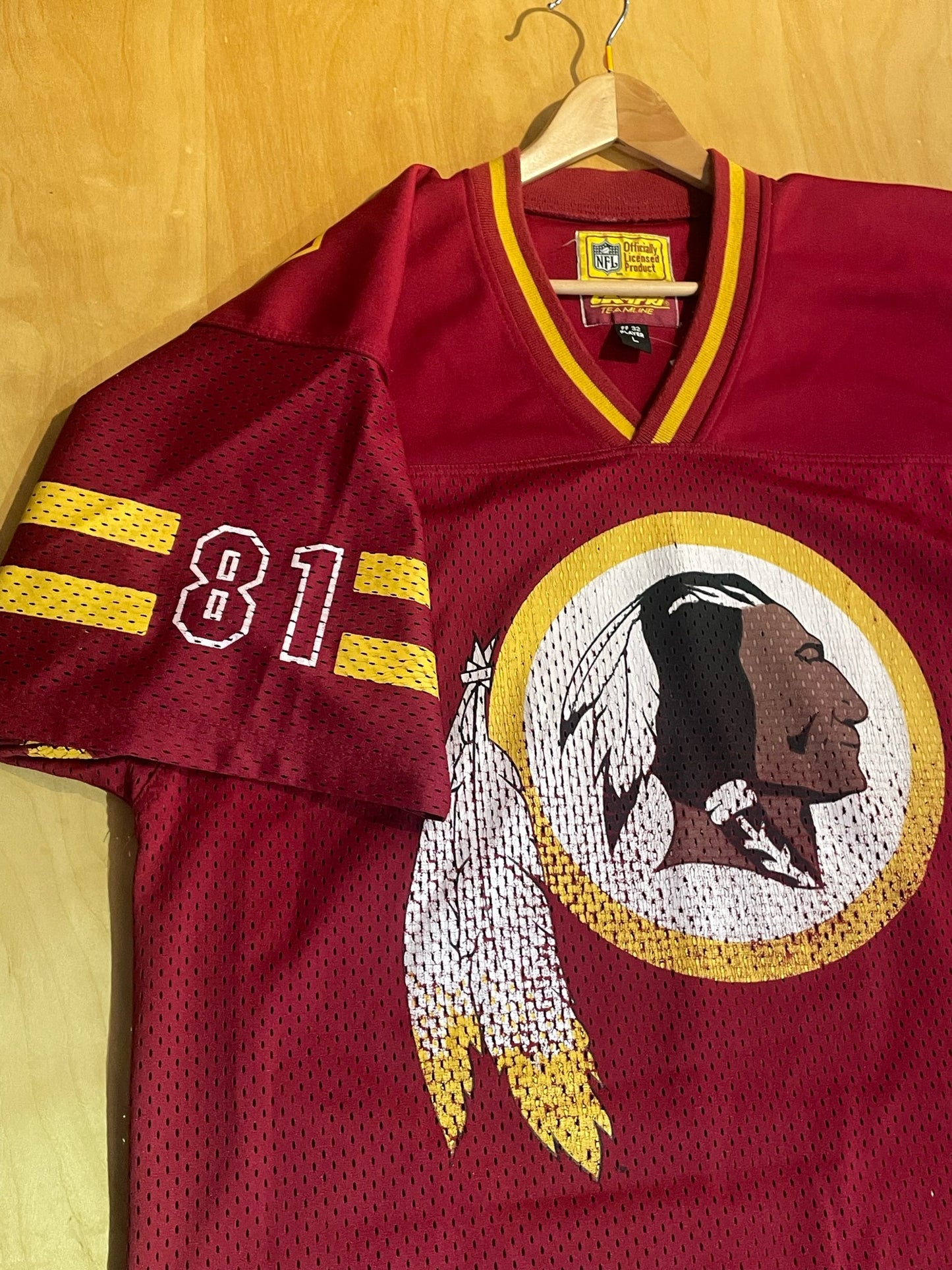 VINTAGE 1991 CAMPRI TEAMLINE WASHINGTON REDSKINS "81" NFL JERSEY SZ: L