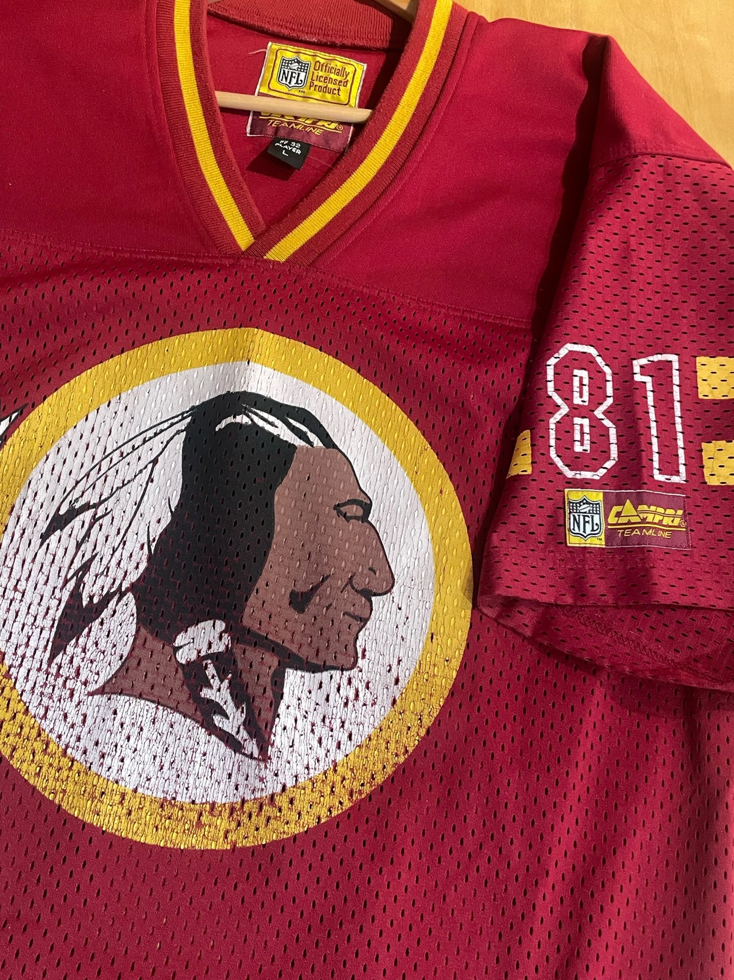 VINTAGE 1991 CAMPRI TEAMLINE WASHINGTON REDSKINS "81" NFL JERSEY SZ: L