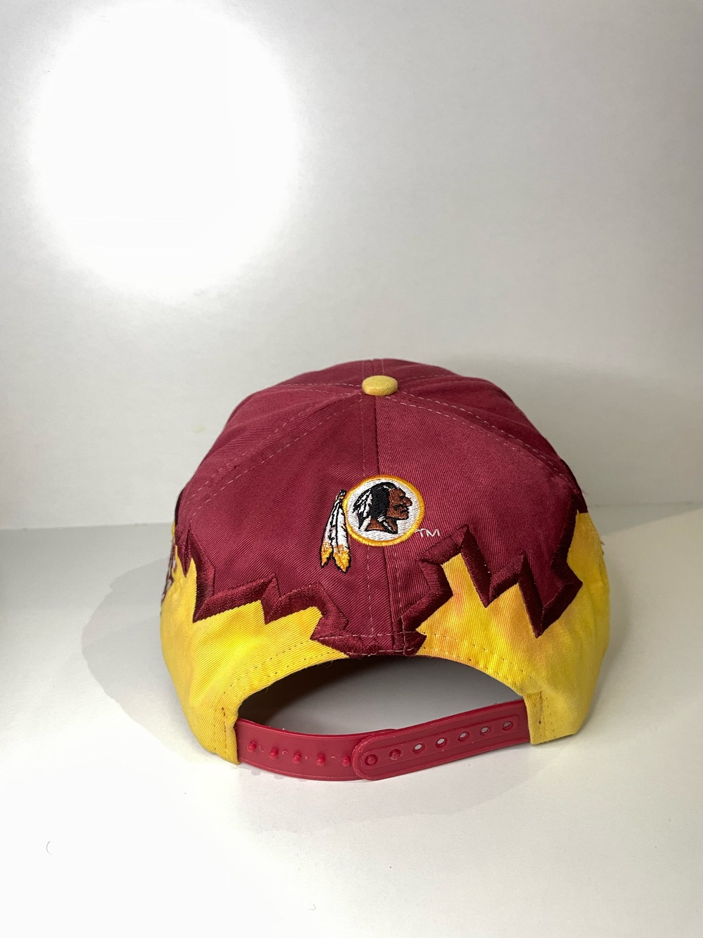 VINTAGE 90s WASHINGTON REDSKINS DREW PEARSON JAGGED GRAFFITI SNAPBACK CAP HAT