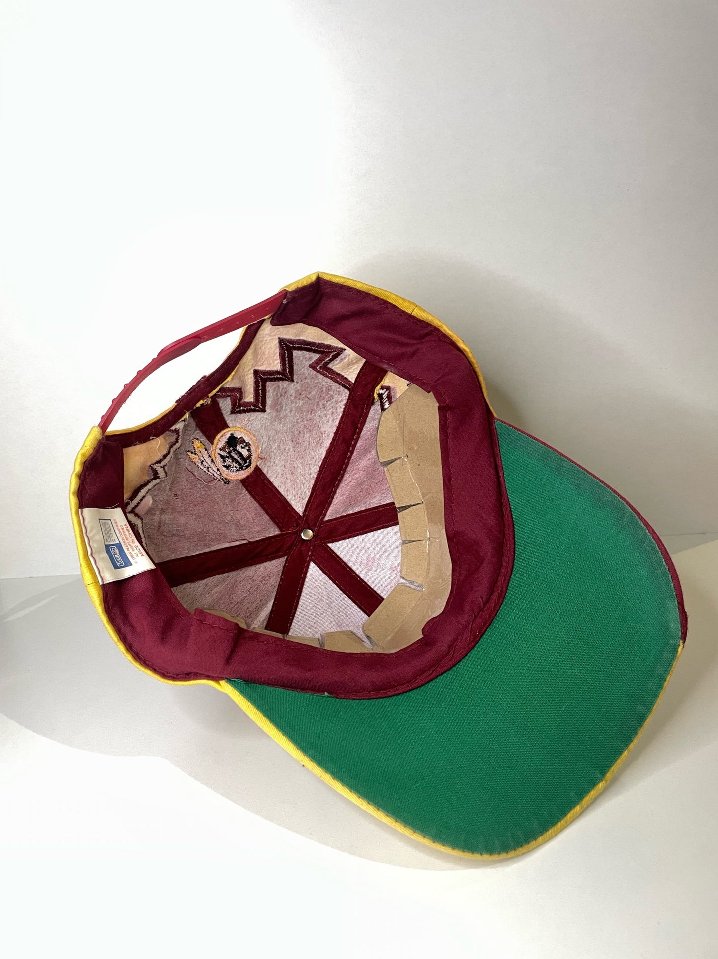 VINTAGE 90s WASHINGTON REDSKINS DREW PEARSON JAGGED GRAFFITI SNAPBACK CAP HAT