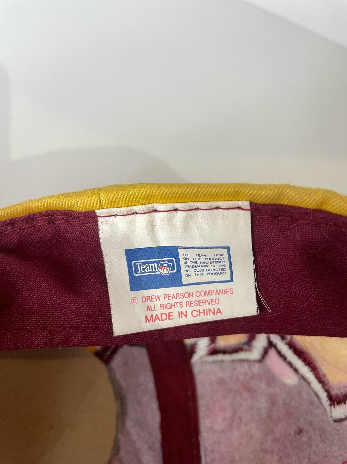 VINTAGE 90s WASHINGTON REDSKINS DREW PEARSON JAGGED GRAFFITI SNAPBACK CAP HAT