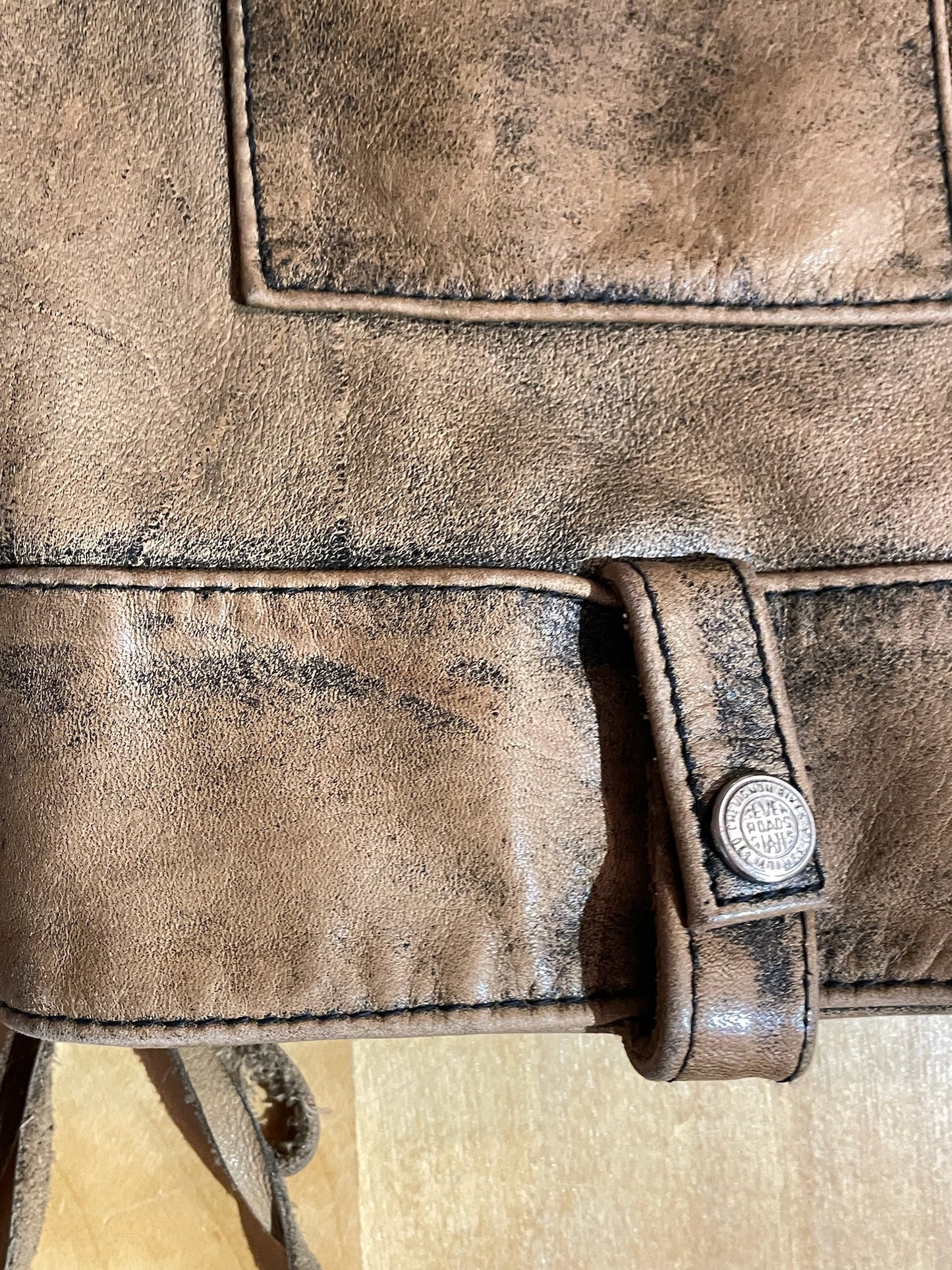 VINTAGE CHEVIGNON "W.R.D" MOTORCYCLE BIKER LEATHER JACKET SZ: XL