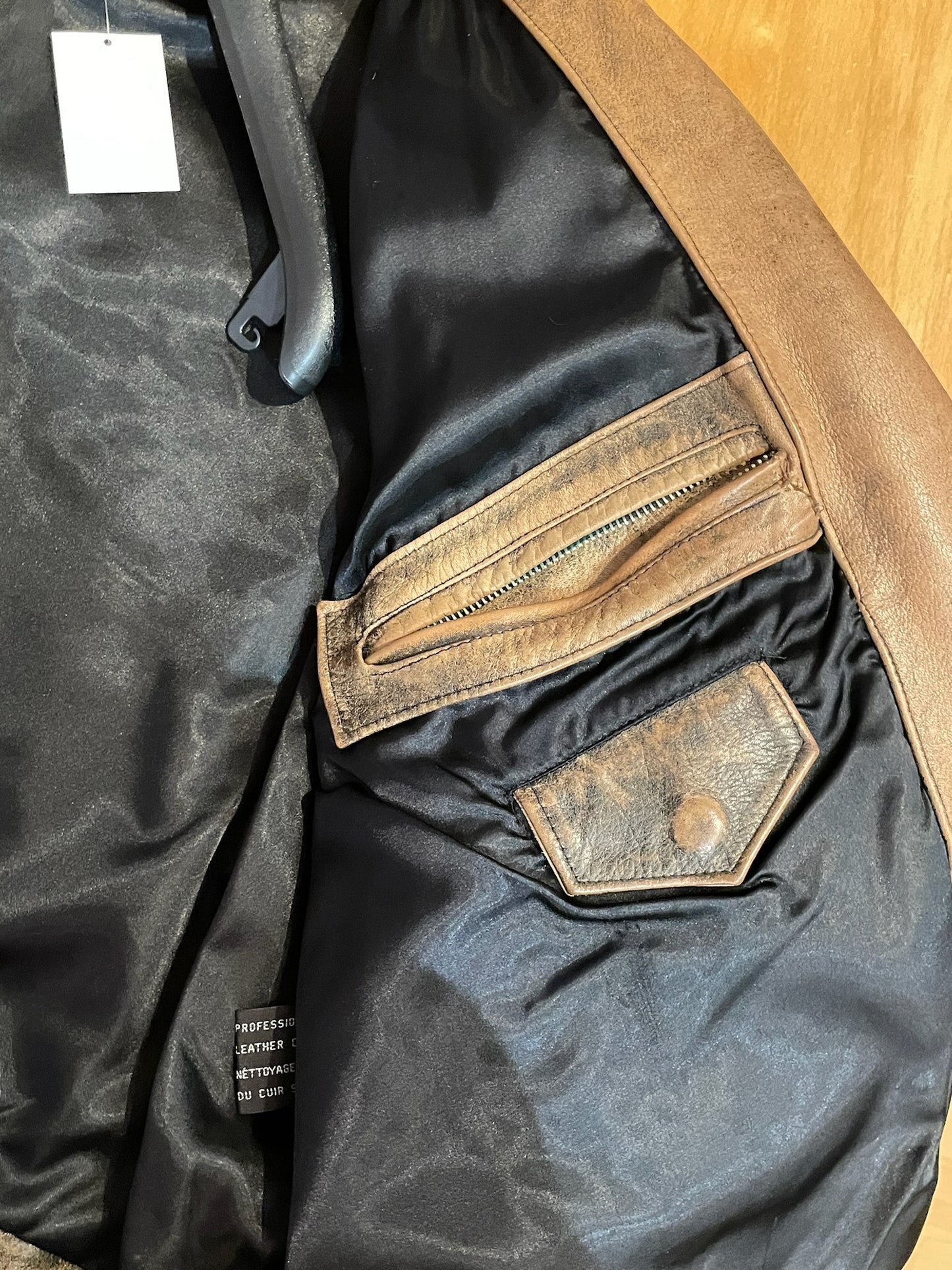 VINTAGE CHEVIGNON "W.R.D" MOTORCYCLE BIKER LEATHER JACKET SZ: XL