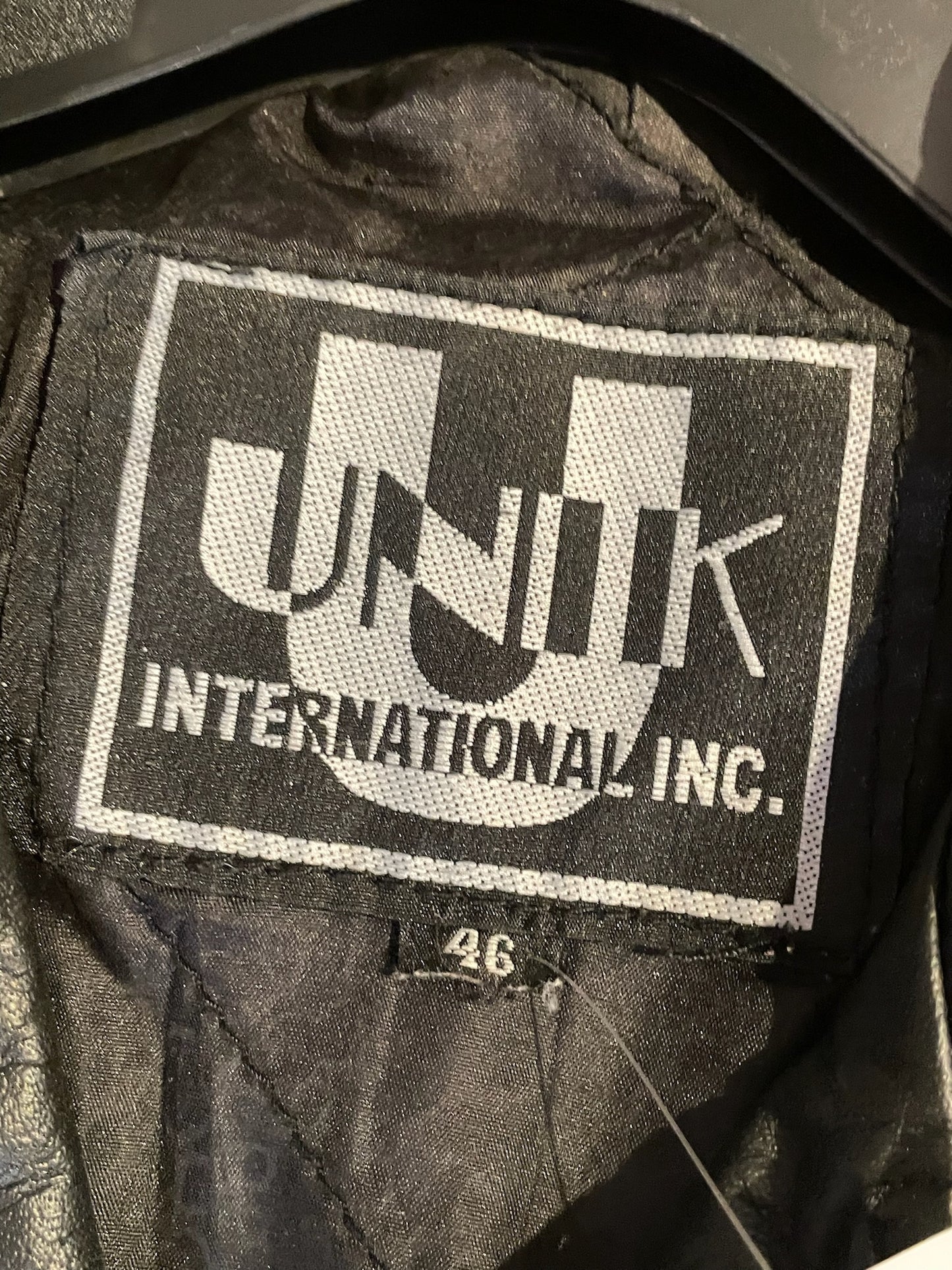 VINTAGE UNIK MOTORCYCLE BIKER LEATHER JACKET SZ: 46