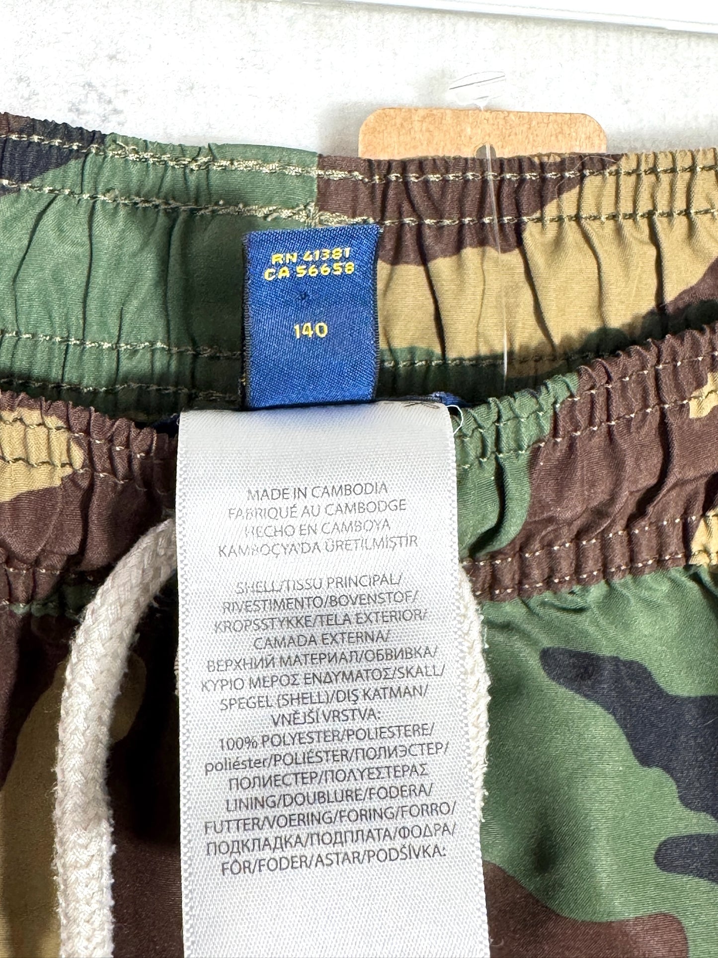 "KIDS" POLO RALPH LAUREN SWIMWEAR CAMO SHORTS Sz: S/P (8) 140