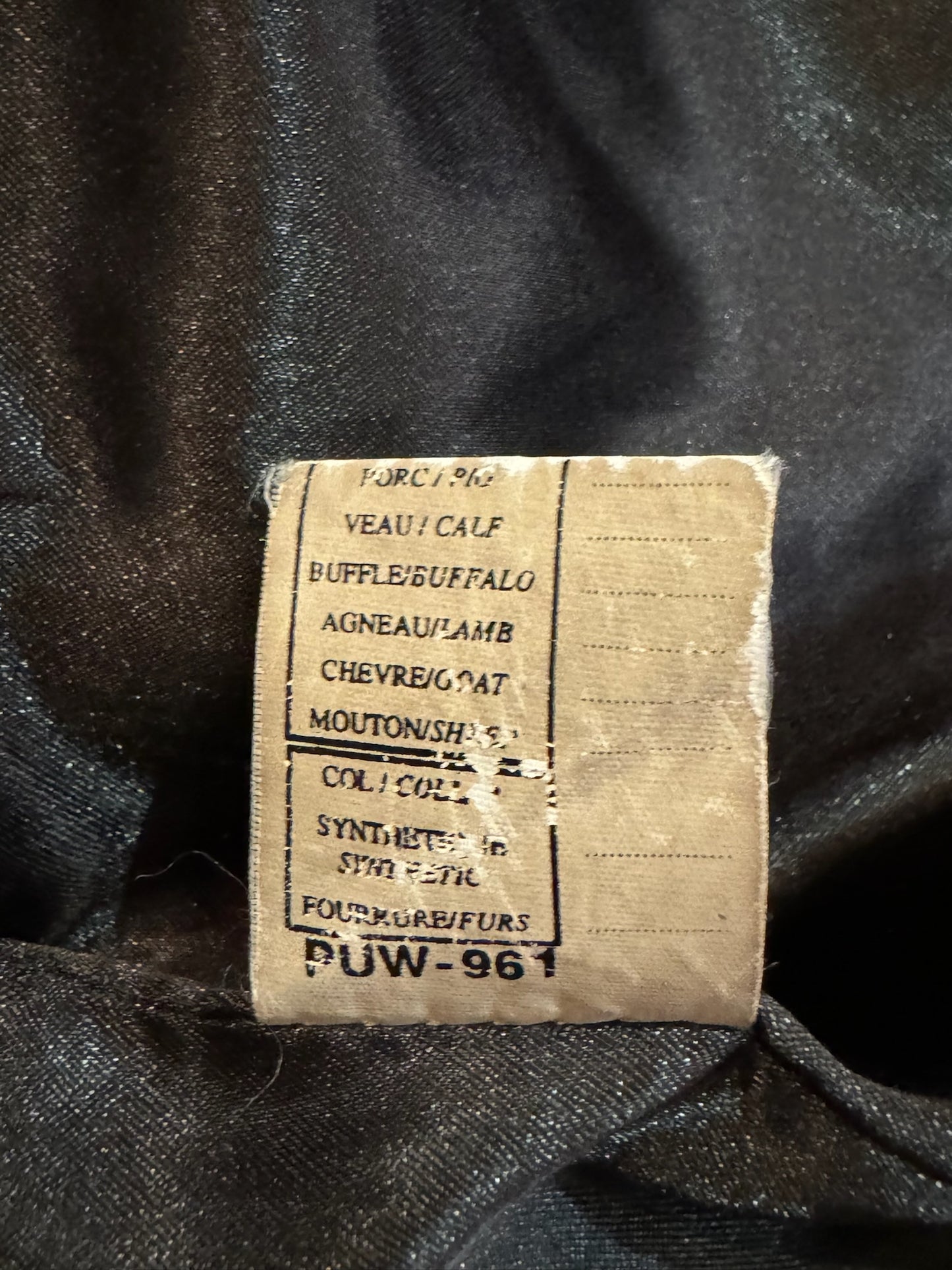 VINTAGE REDSKINS LEATHER TRUCKER JACKET SZ: XL