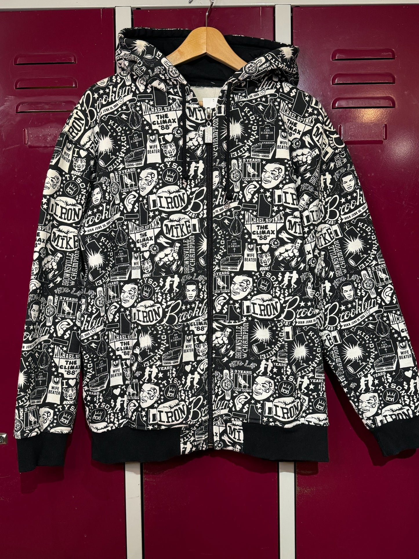 FIFTY24SF GALLERY "IRON MIKE TYSON" AOP HOODIE ZIP UP SZ: L