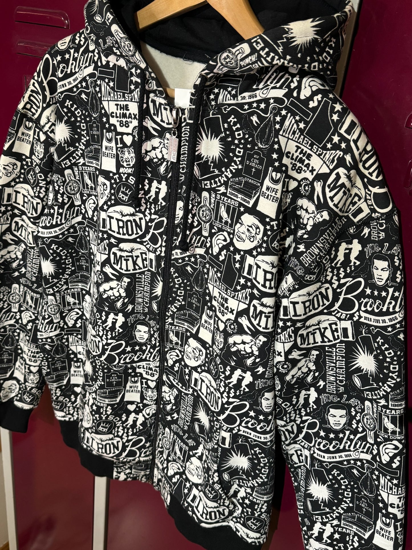 FIFTY24SF GALLERY "IRON MIKE TYSON" AOP HOODIE ZIP UP SZ: L