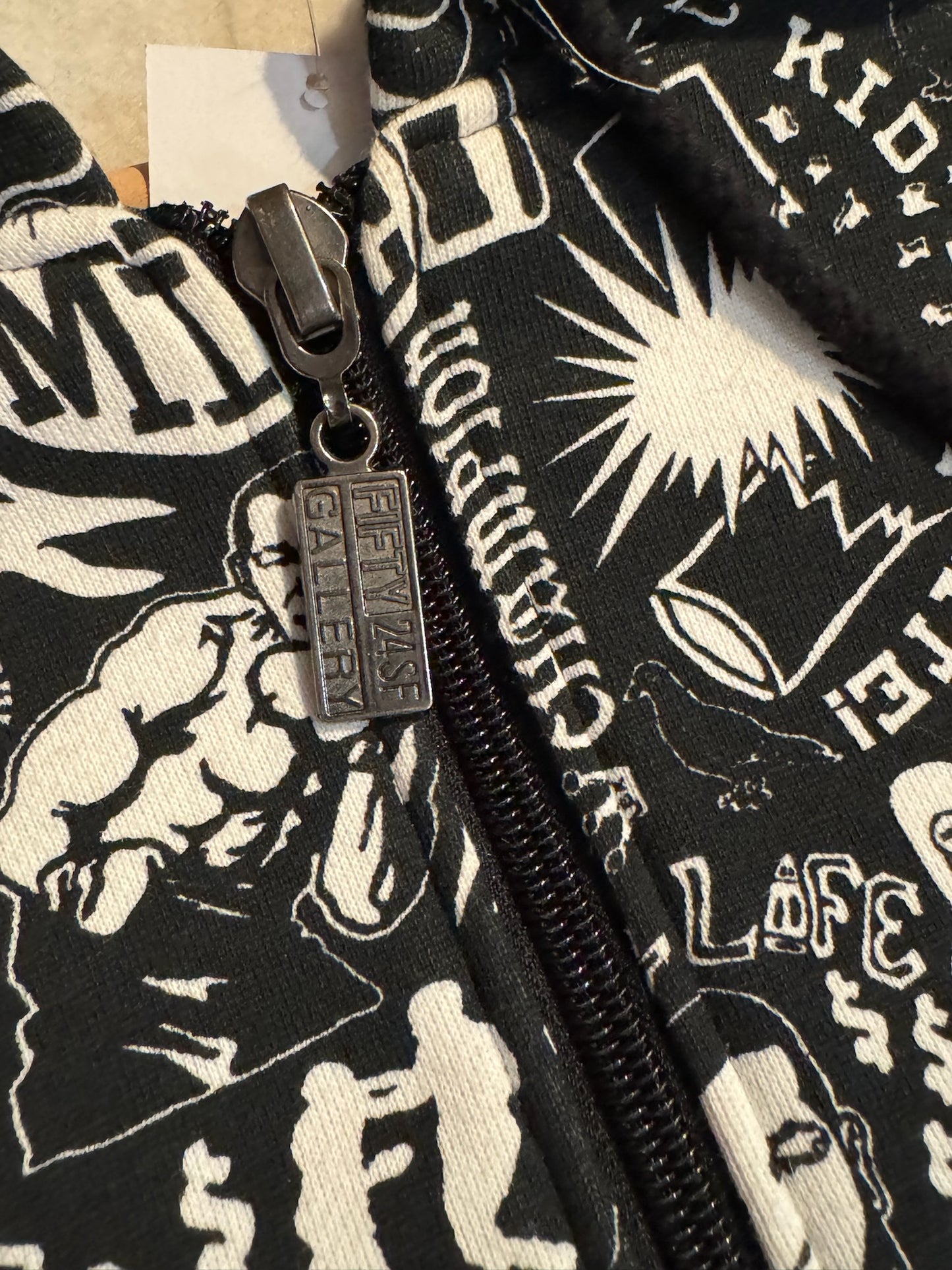 FIFTY24SF GALLERY "IRON MIKE TYSON" AOP HOODIE ZIP UP SZ: L