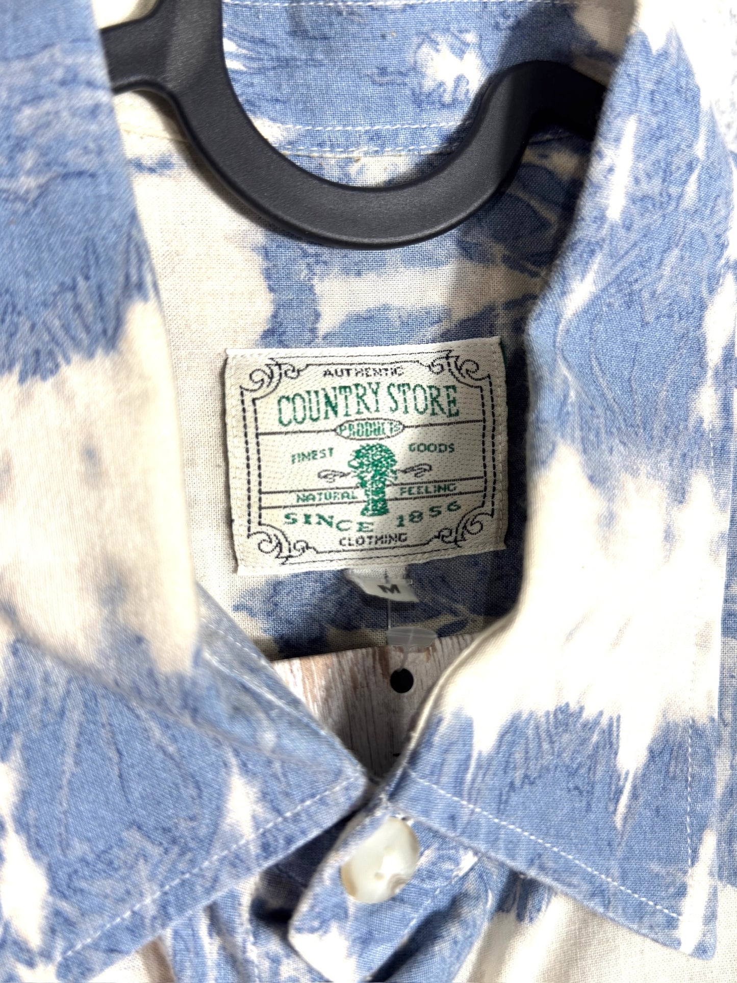 VINTAGE 90s COUNTRY STORE "TIE DYE" SHORT SLEEVES SHIRT SZ: M