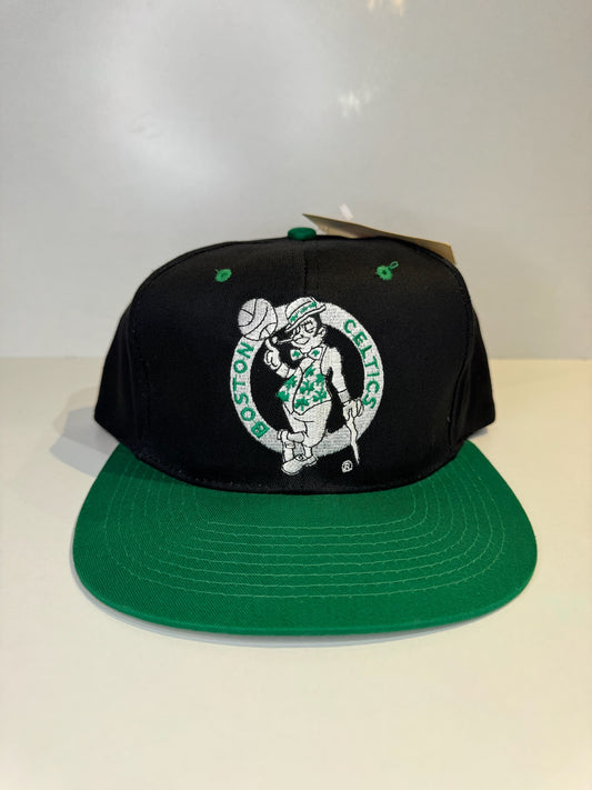 "DS" VINTAGE 90s BOSTON CELTICS AJD SNAPBACK CAP HAT