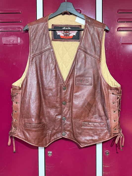 VINTAGE RIDE HARD MOTORCYCLE BY AMERICA VEST SZ: L