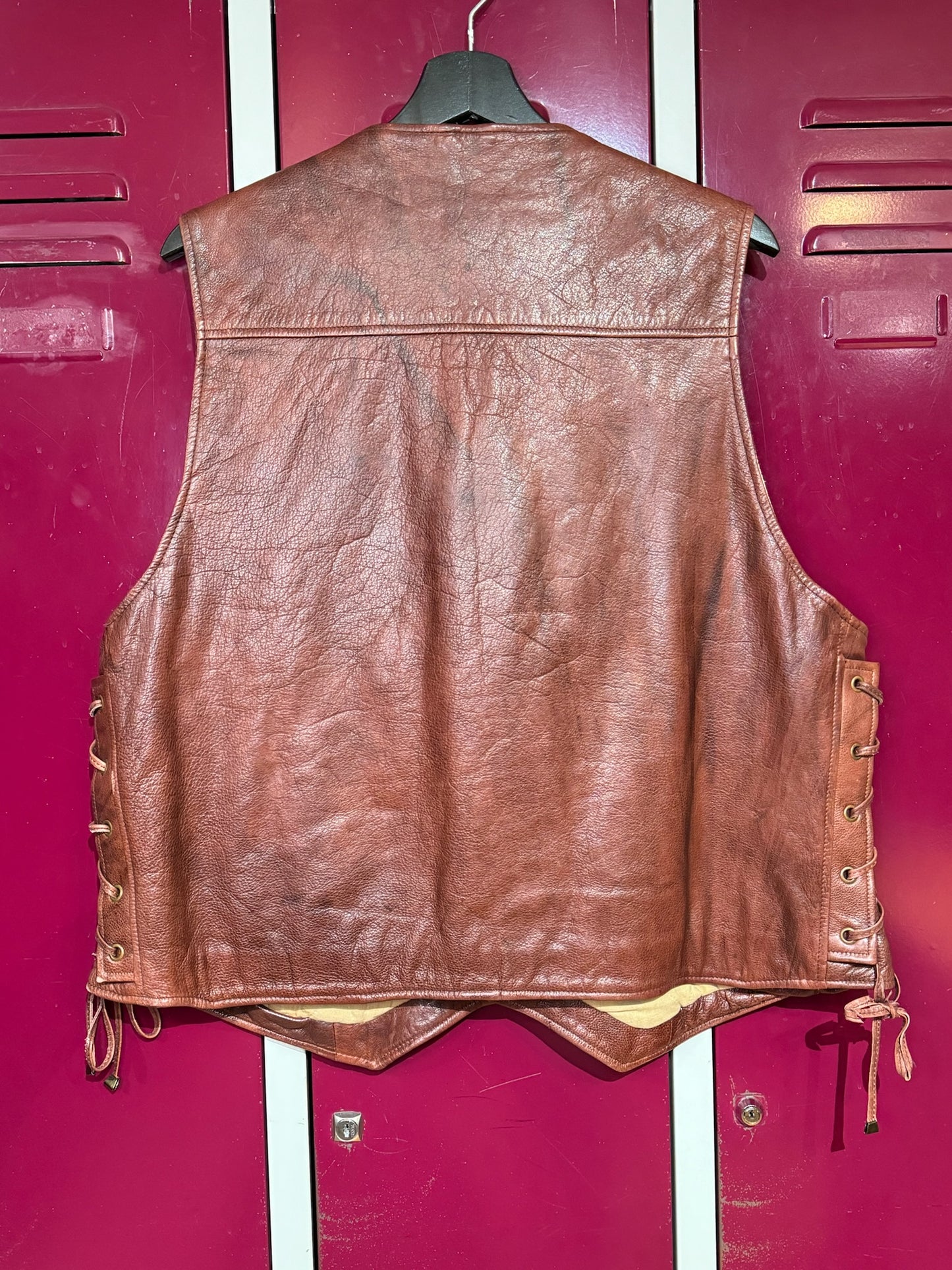 VINTAGE RIDE HARD MOTORCYCLE BY AMERICA VEST SZ: L