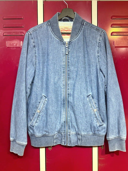 LEVI'S BOMBER DENIM JACKET SZ: S