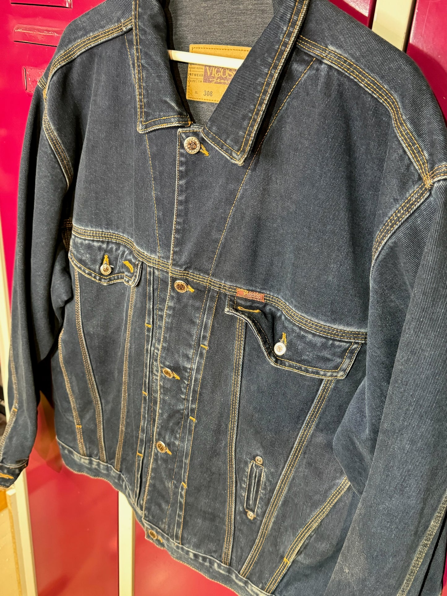 VINTAGE 90s VIGOSS JEANS DENIM JACKET SZ: XL