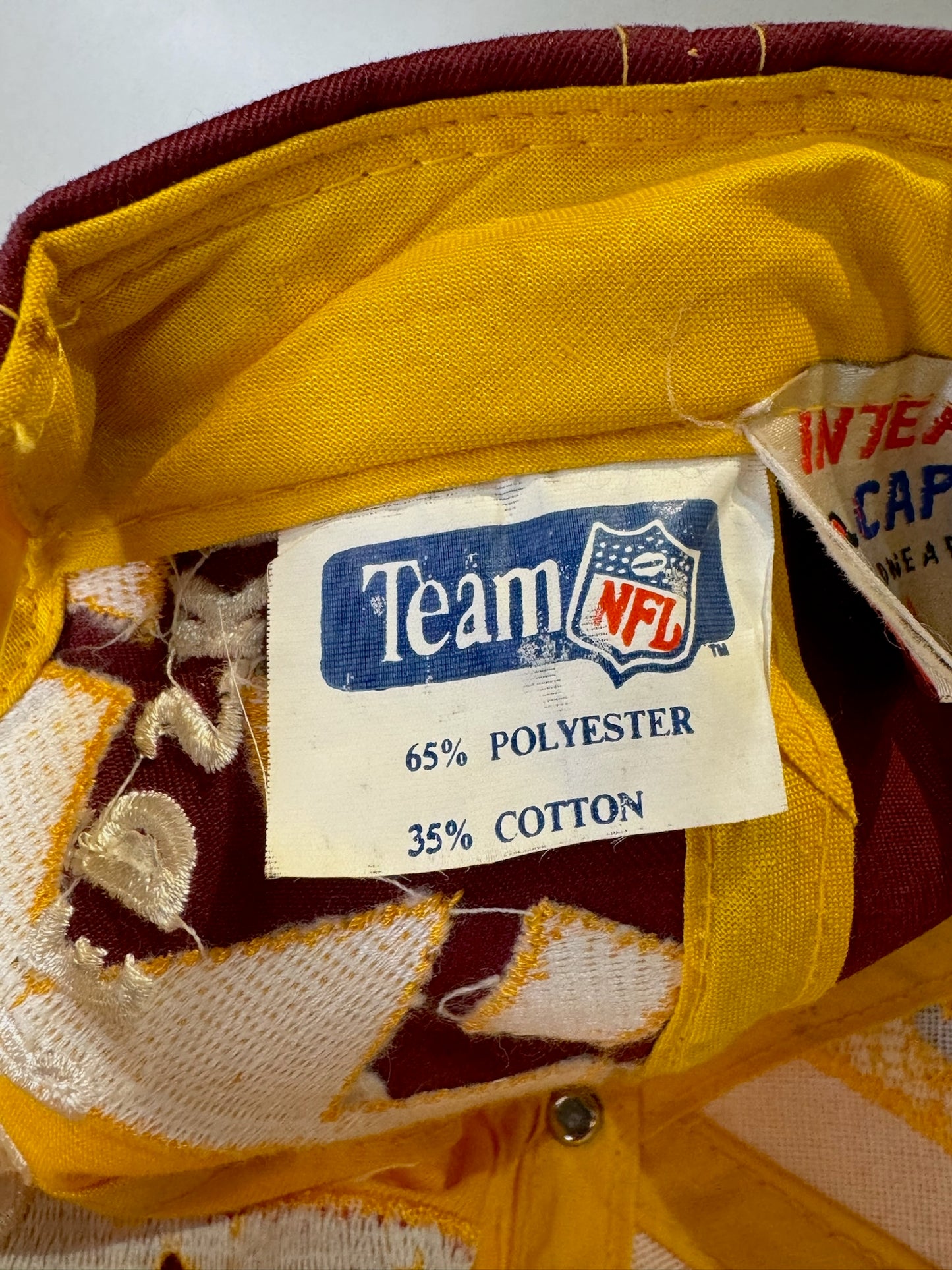 VINTAGE 90s WASHINGTON REDSKINS INTER CAP SNAPBACK CAP HAT