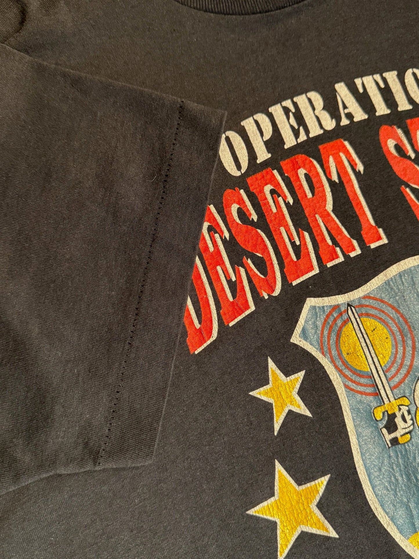 VINTAGE 1991 OPERATION DESERT STORM "SAUDI ARABIA" T-SHIRT SZ: XL