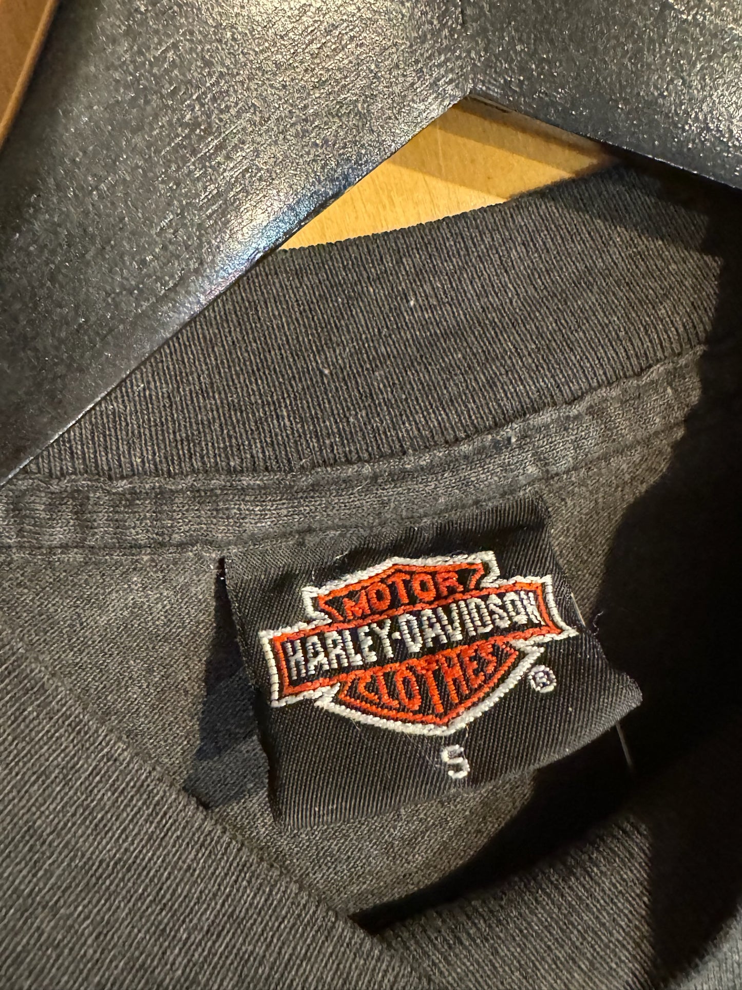 VINTAGE 1991 3D EMBLEM HARLEY DAVIDSON "MADE IN THE U.S.A" MOTORCYCLES T-SHIRT SZ: S