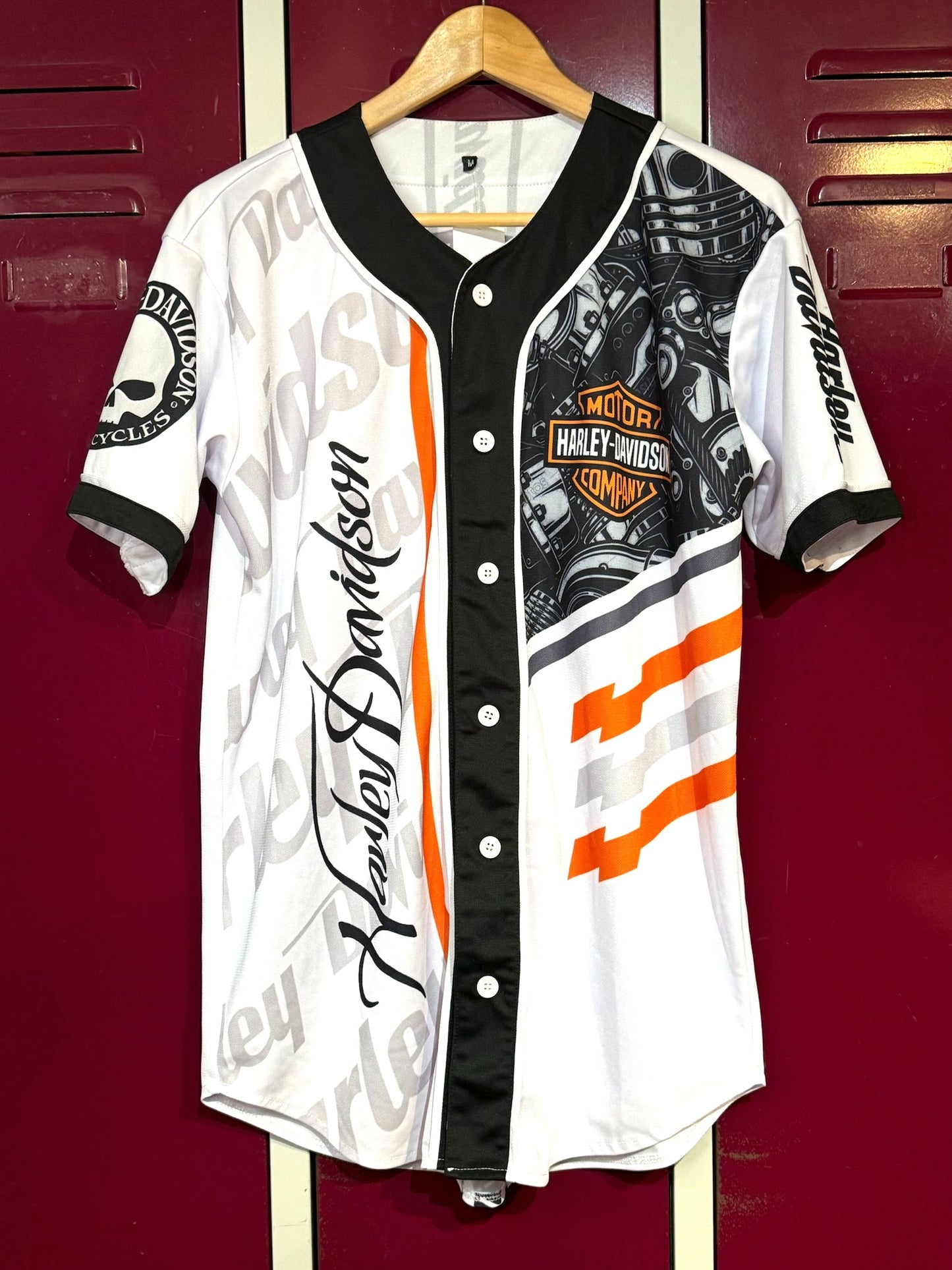 HARLEY DAVIDSON MOTORCYCLES BASEBALL JERSEY SZ: M