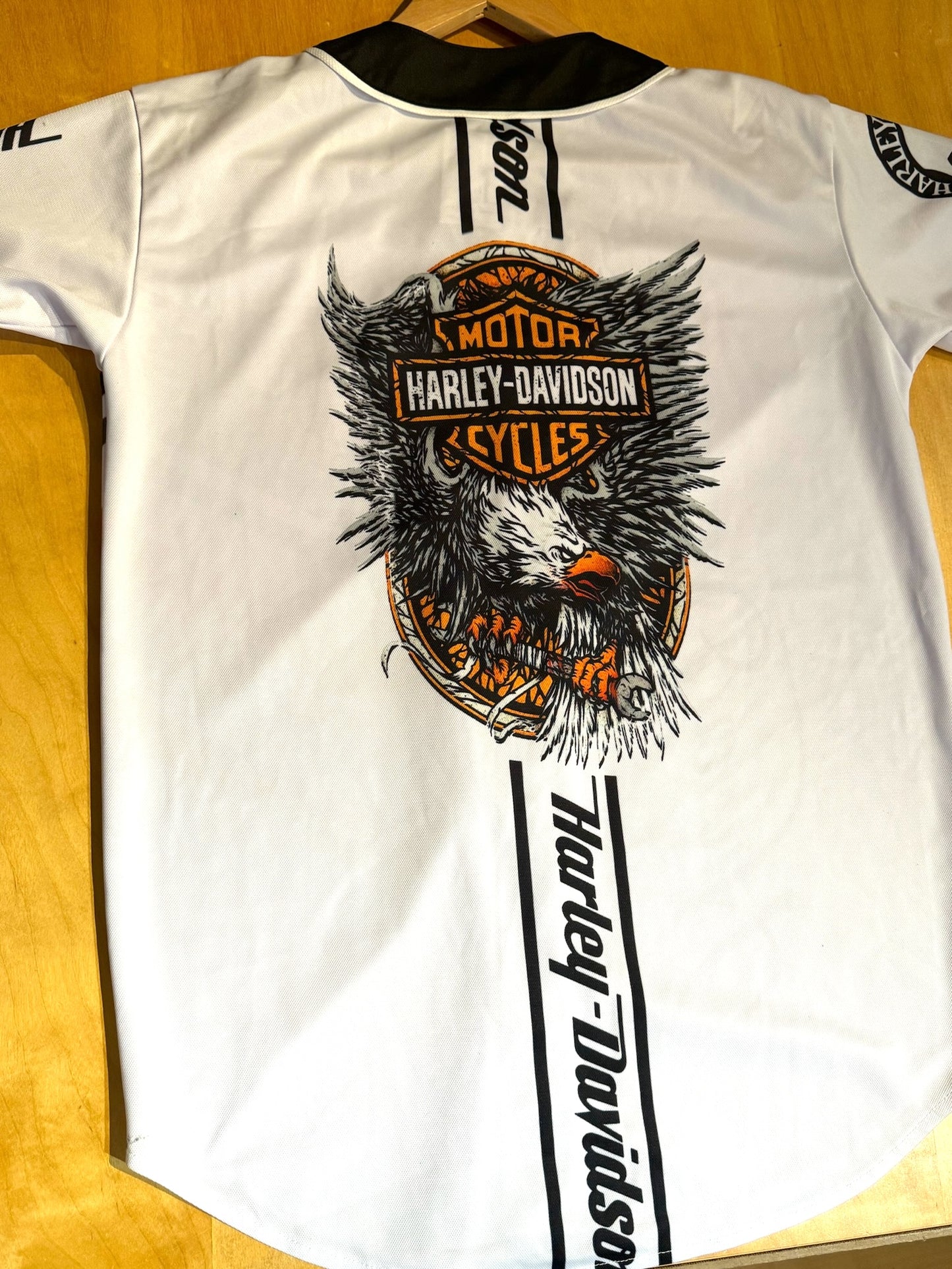 HARLEY DAVIDSON MOTORCYCLES BASEBALL JERSEY SZ: M