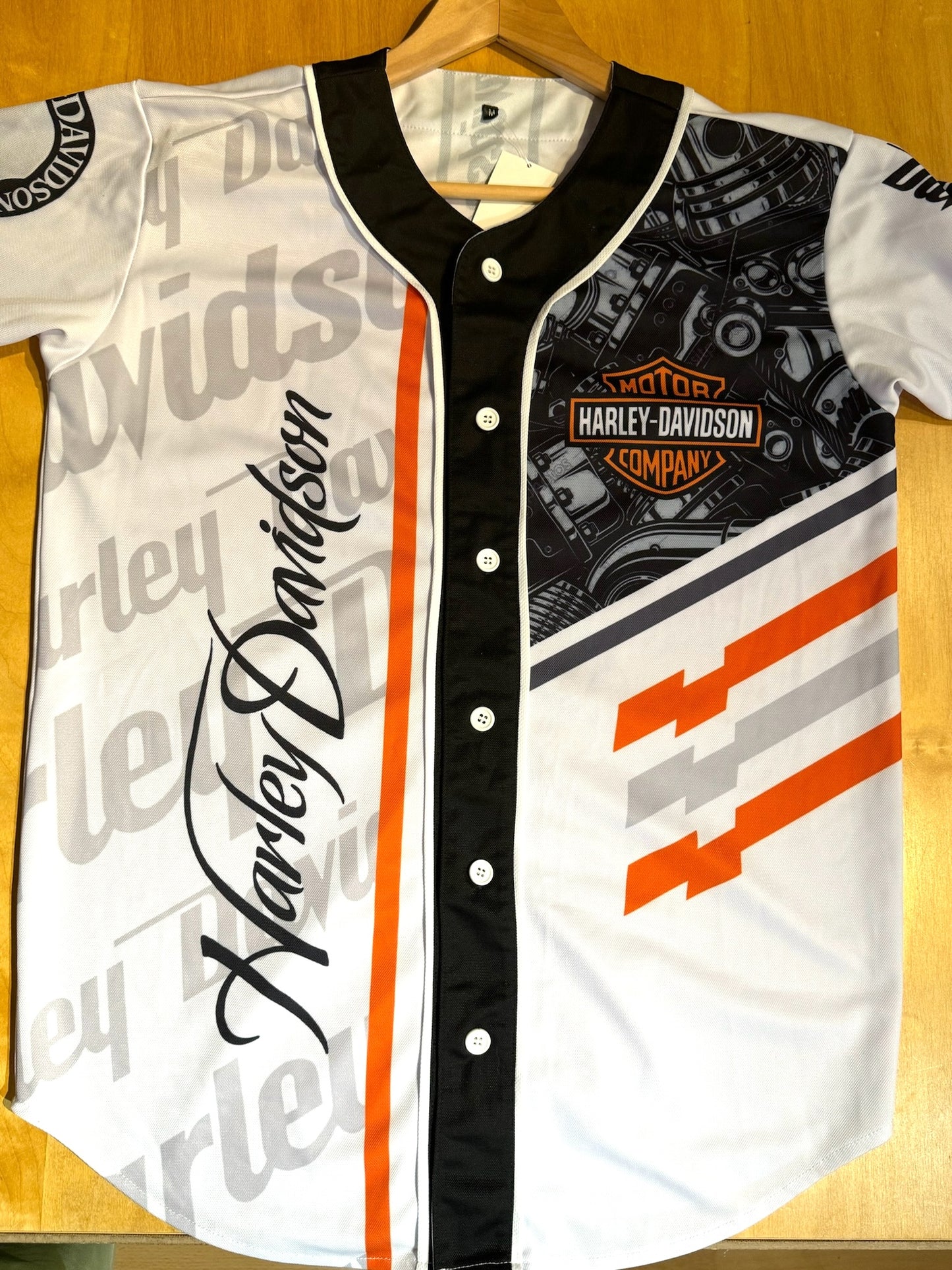 HARLEY DAVIDSON MOTORCYCLES BASEBALL JERSEY SZ: M