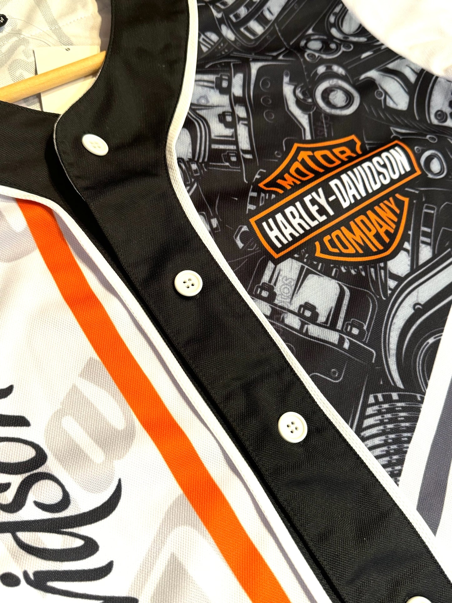 HARLEY DAVIDSON MOTORCYCLES BASEBALL JERSEY SZ: M