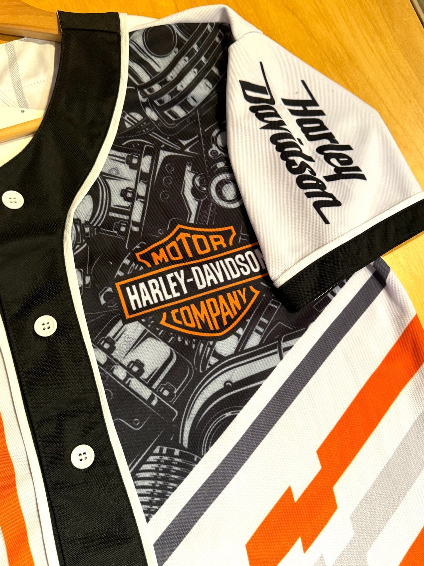 HARLEY DAVIDSON MOTORCYCLES BASEBALL JERSEY SZ: M
