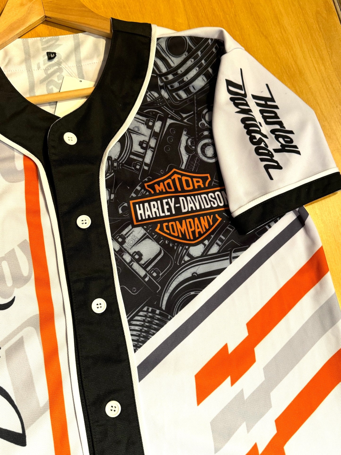 HARLEY DAVIDSON MOTORCYCLES BASEBALL JERSEY SZ: M
