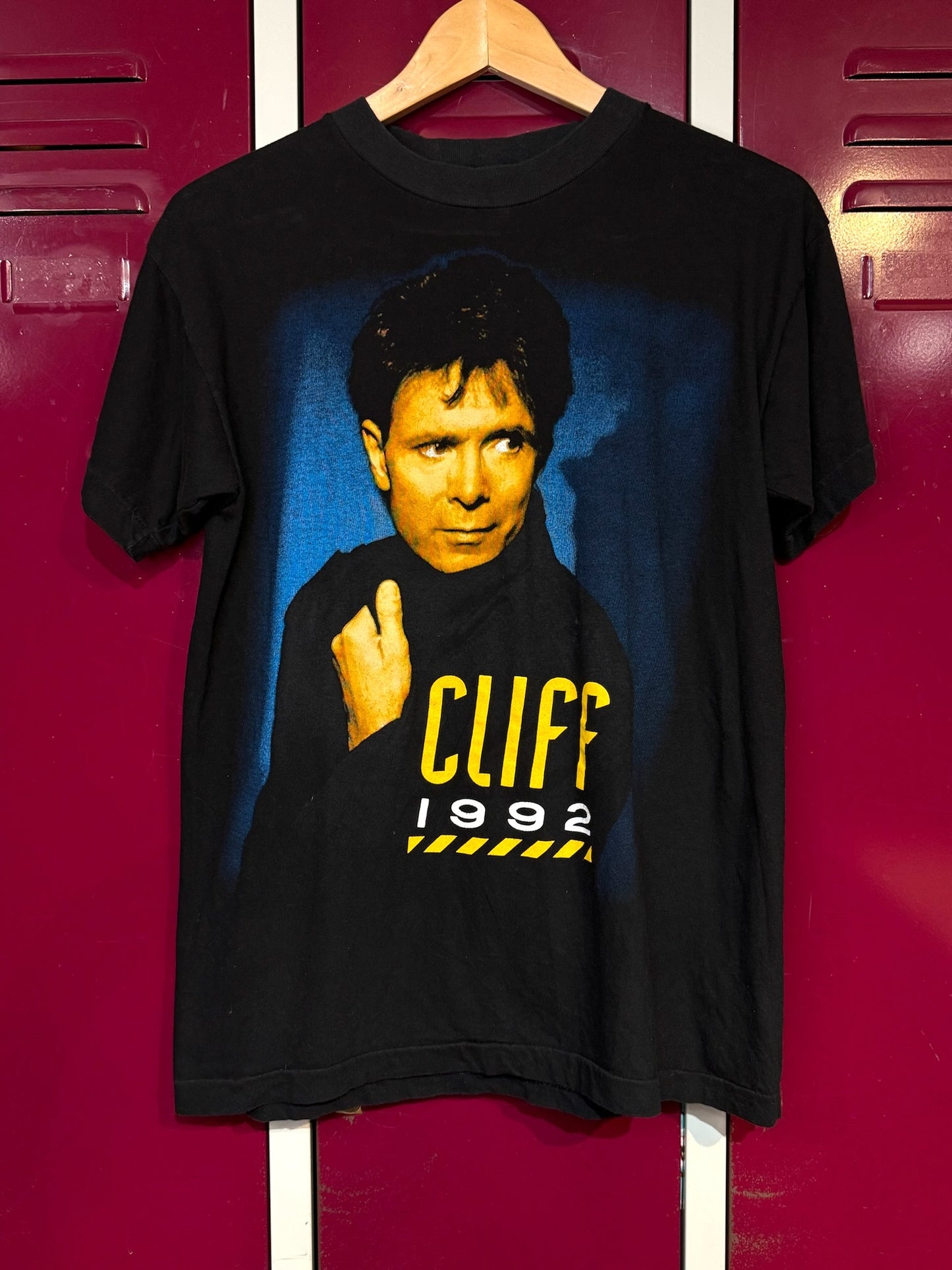 VINTAGE 1992 CLIFF RICHARD "BRITISH TOUR" MUSIC T-SHIRT SZ: M