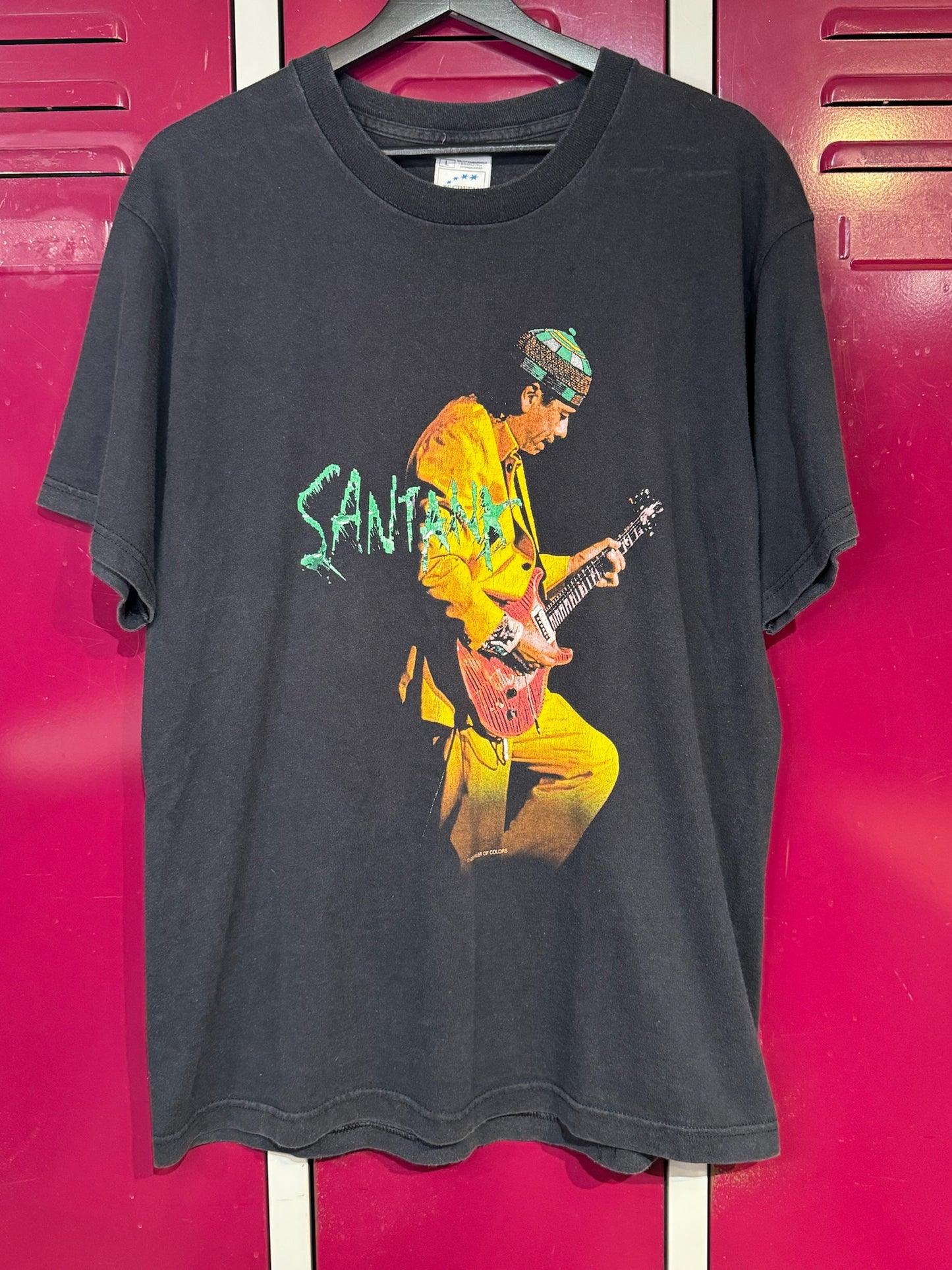 VINTAGE 1999 CARLOS SANTANA "SUPERNATURAL TOUR 2000" MUSIC T-SHIRT SZ: L