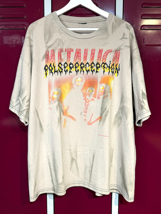 VINTAGE 1998 METALLICA "FALSEPERCEPTION" TIE DYE MUSIC BAND T-SHIRT  SZ: XL