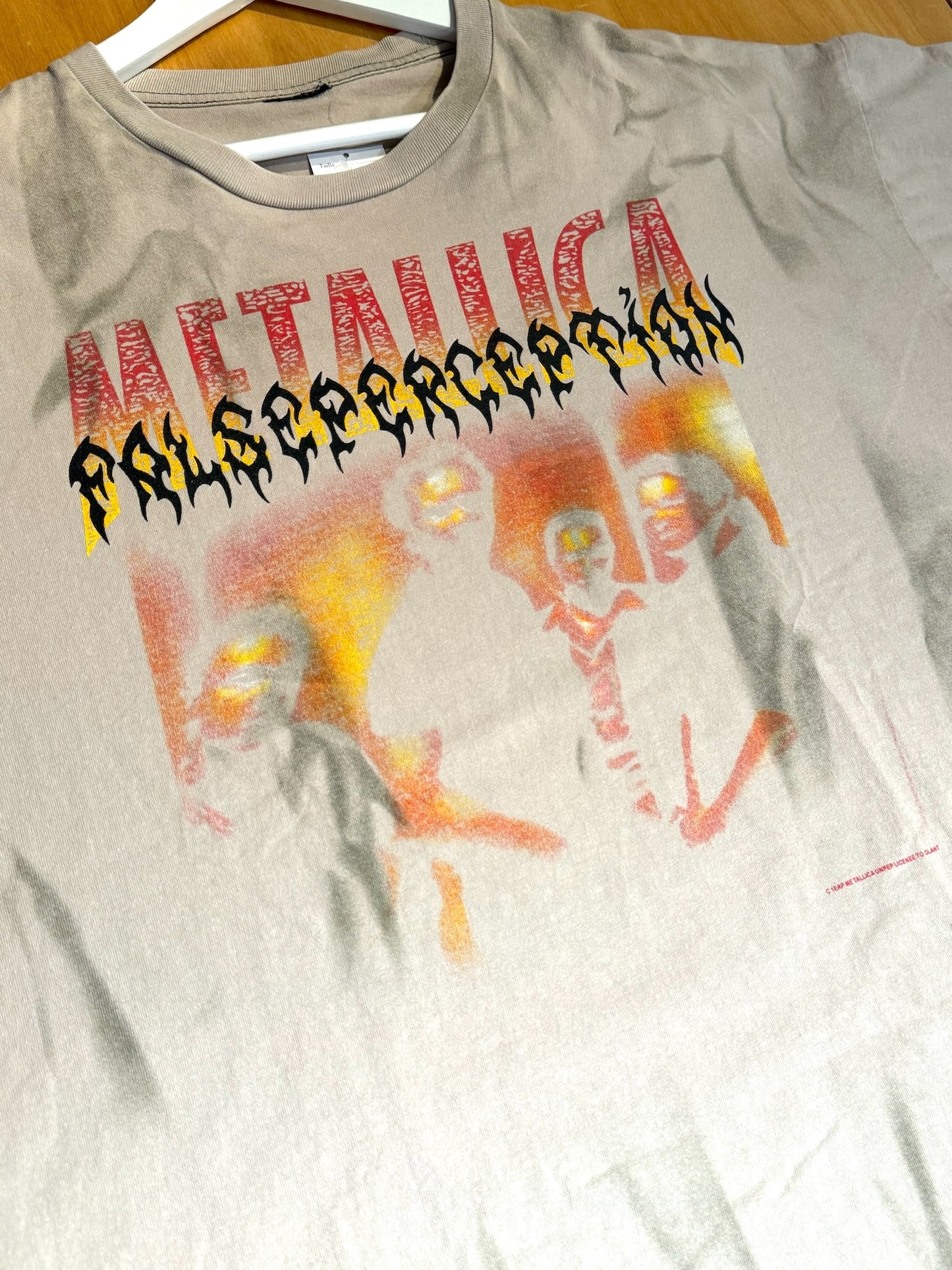 VINTAGE 1998 METALLICA "FALSEPERCEPTION" TIE DYE MUSIC BAND T-SHIRT SZ: XL