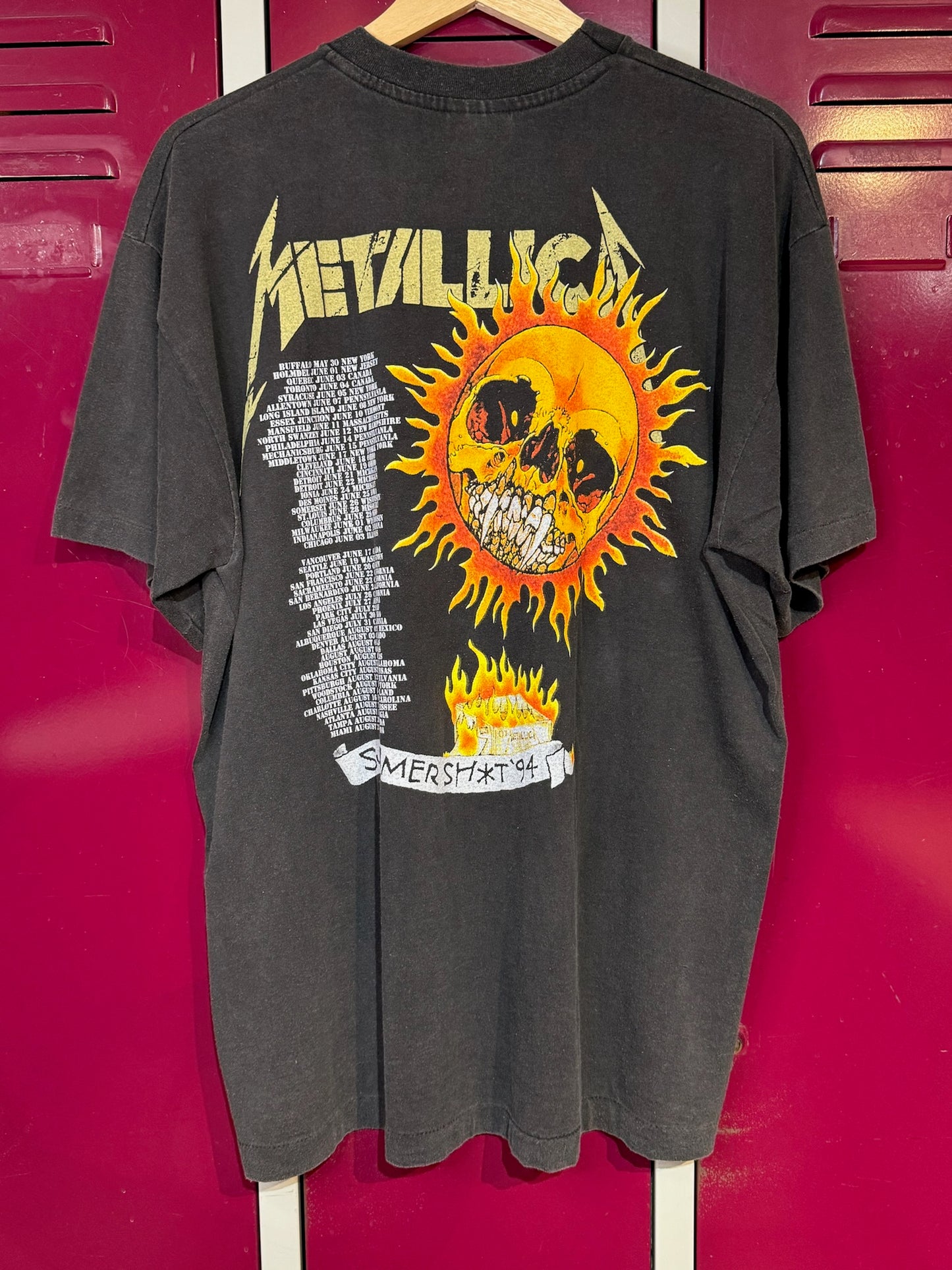 VINTAGE 1994 METALLICA "SUMMER SH*T '94 TOUR" BAND T-SHIRT SZ: XL