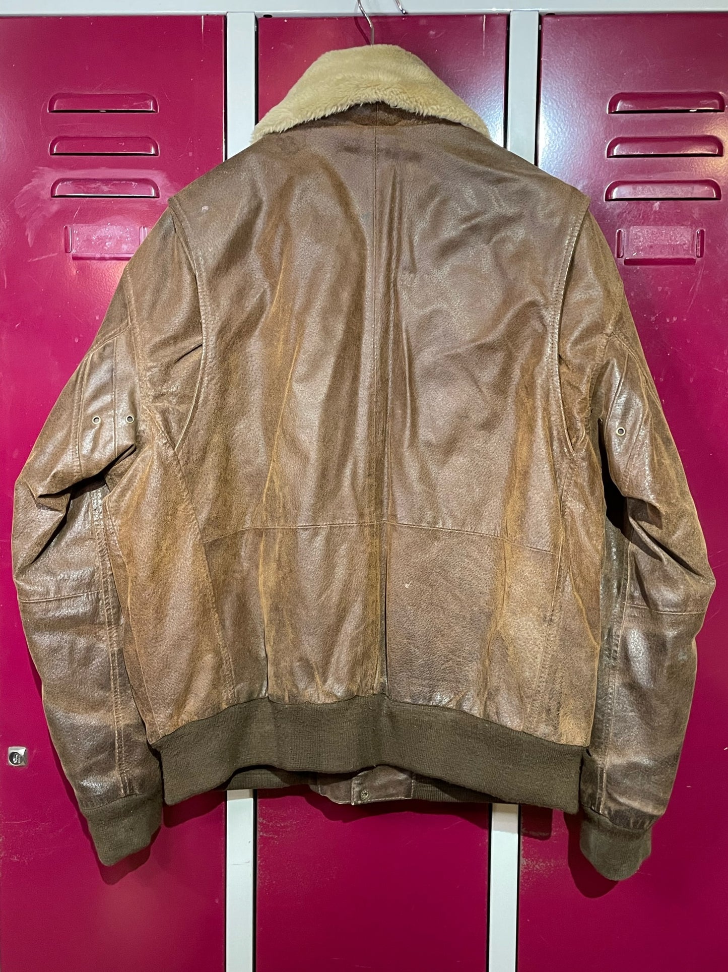 DAVID MOORE LEATHER SUEDE FLIGHT JACKET SZ: 50=L
