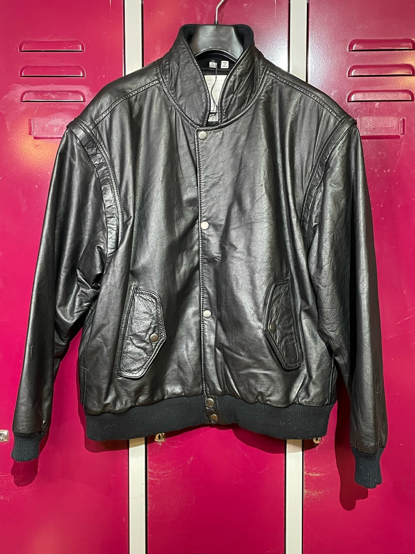 HARD ROCK CAFE VINTAGE REMOVABLE SLEEVES LEATHER JACKET SZ: L