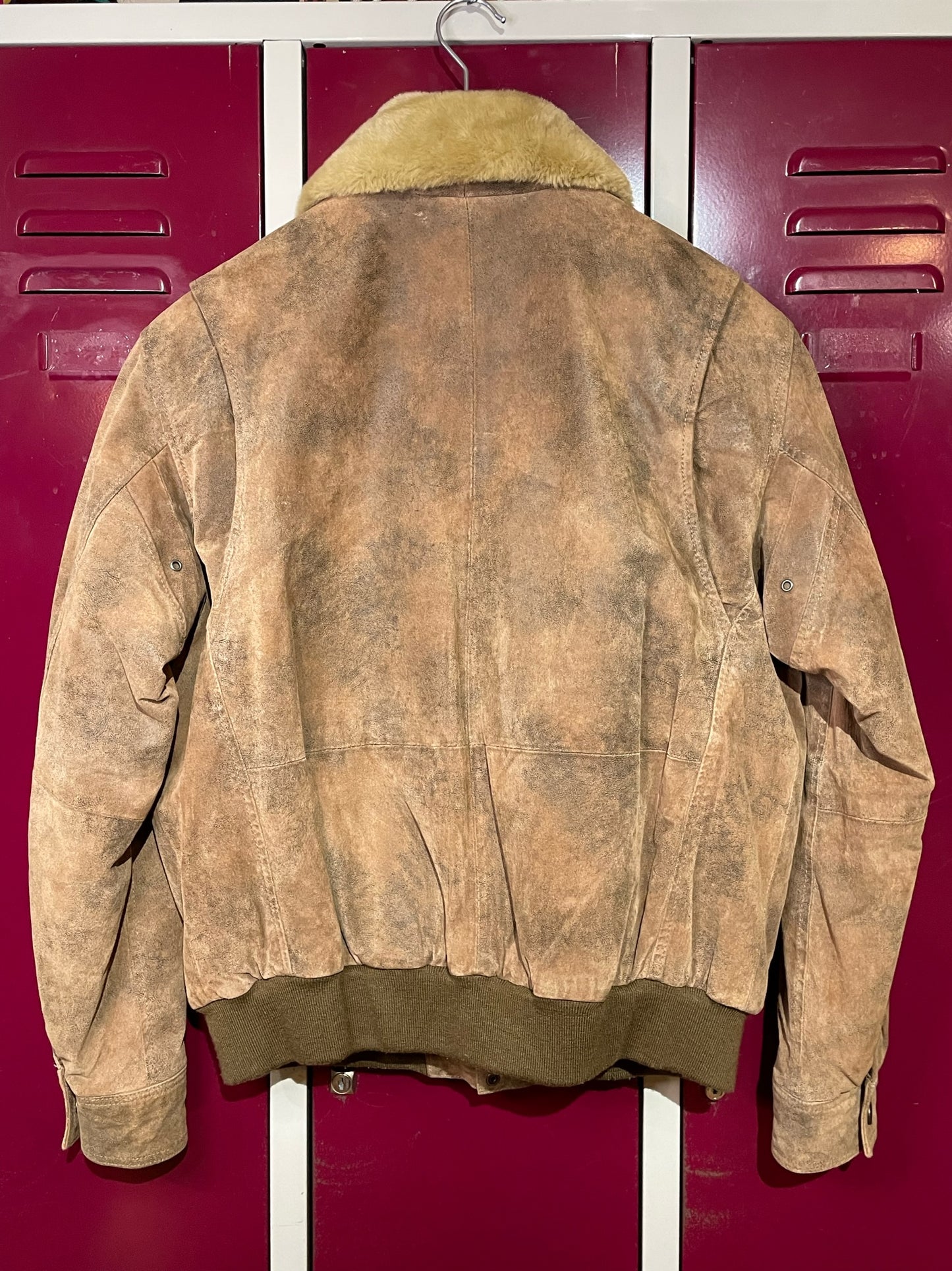 DAVID MOORE LEATHER SUEDE FLIGHT JACKET SZ: 48=M/L