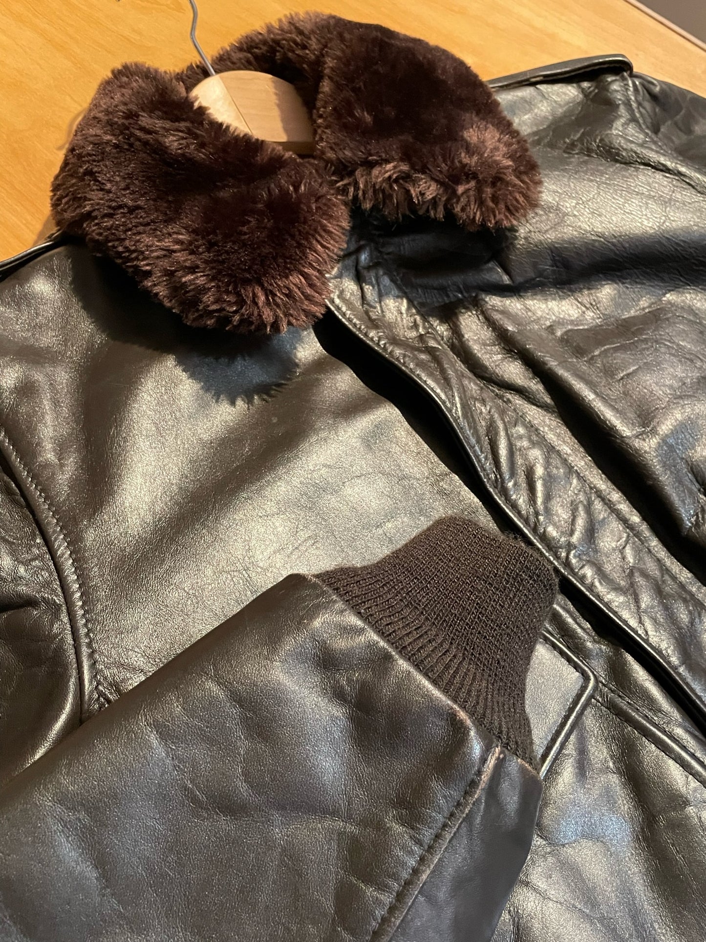 SCHOTT N.Y.C VINTAGE LEATHER FLIGHT JACKET SZ: 40=M
